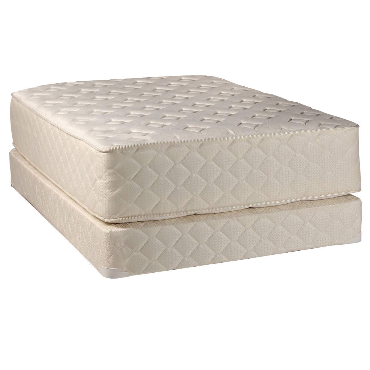 Dream Solutions Usa Dream Sleep Highlight Luxury Firm Twin Size Mattress & Box Spring Set - Fully, Assembled, Spinal Support, In