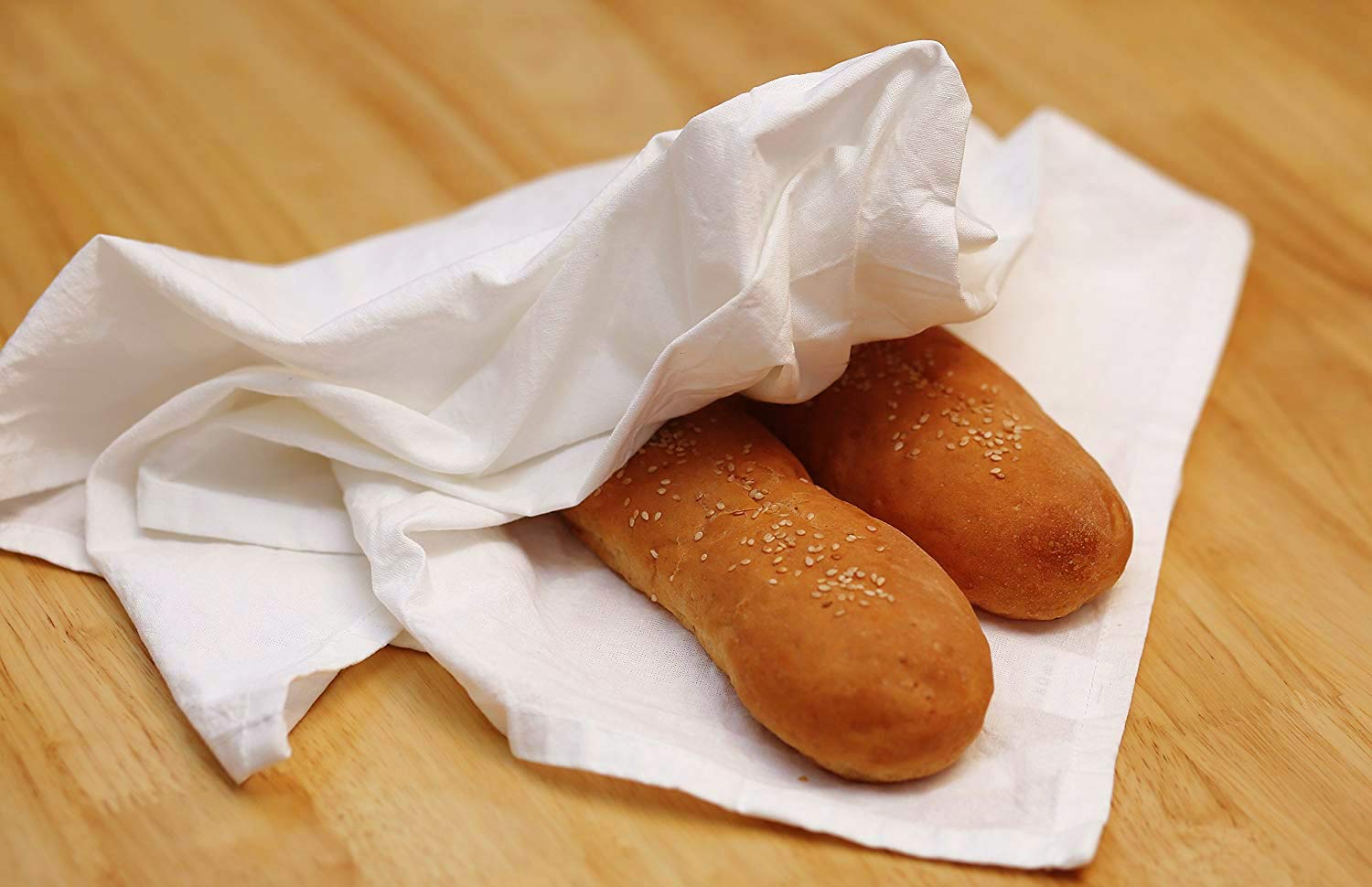 Amour Infini Organic Cotton Flour Sack Kitchen Towels Pack Of 6 - Tea Towel For Embroidery And Drying Glass, Dinnerware -Lint Fr