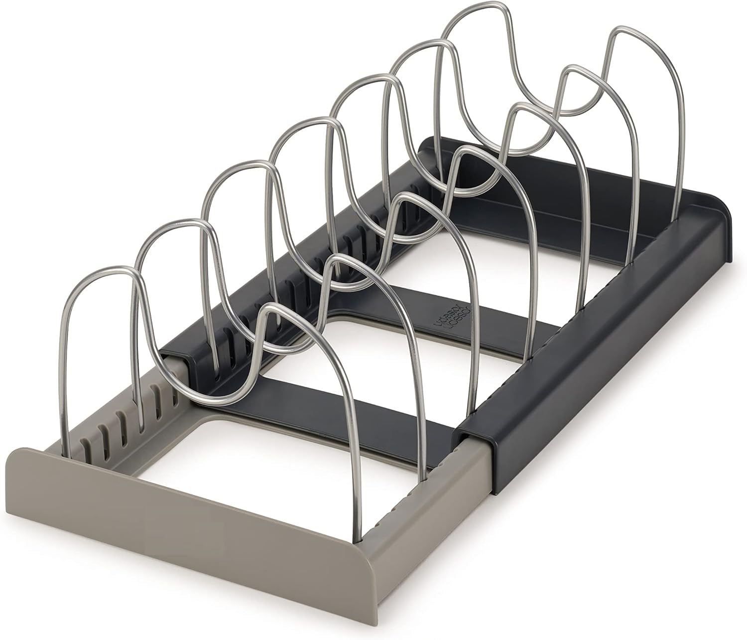 Luteti Expandable Pot And Pan Organizer Rack For Kitchen Cabinet Or Under Sink, Adjustable Lid Holder With 7 Dividers, SpaceSav