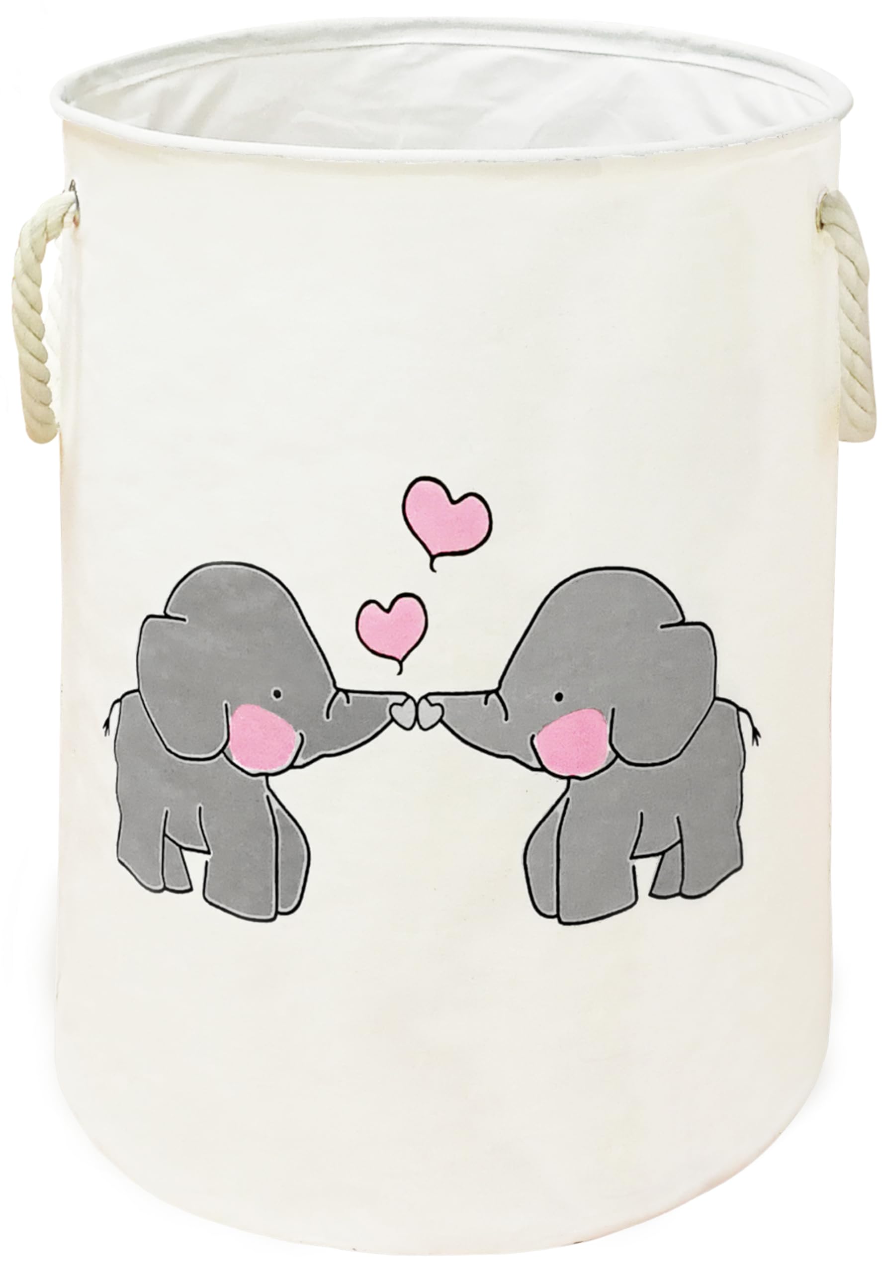 Vaivusto Round Baby Laundry Basket,Kids Storage Basket, Nursery Hamper,Dirty Clothes Basket,Toy Storage Bin,Laundry Hamper With