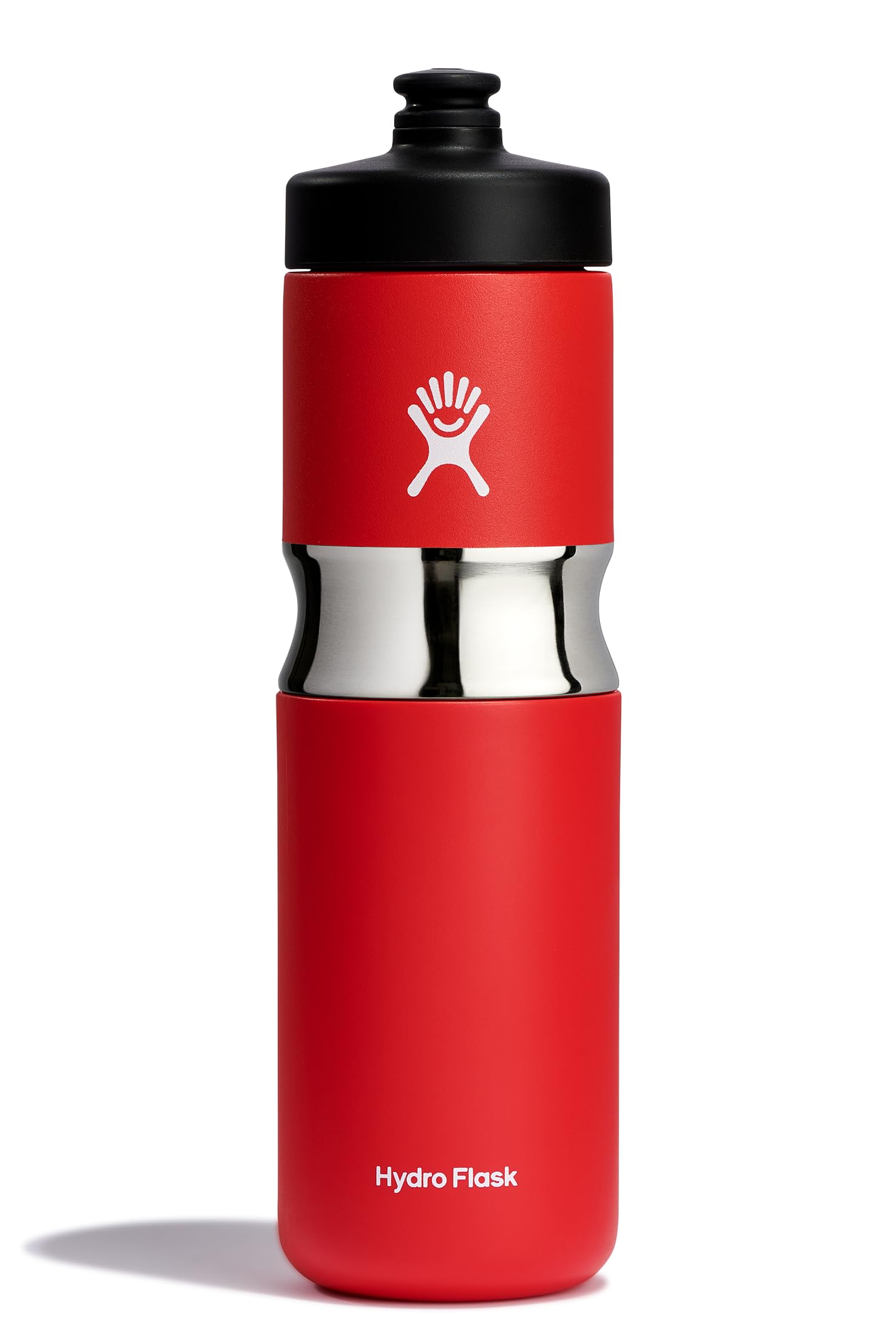 Hydro Flask 20 oz Wide Mouth Sport Cap Stainless Steel Reusable Water Bottle Goji - Vacuum Insulated, Dishwasher Safe, BPA-Free,