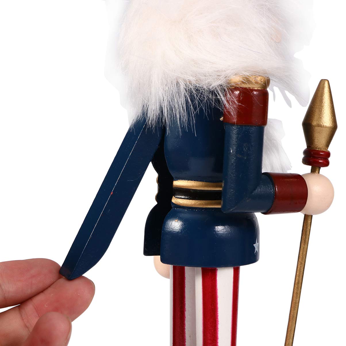 Nutcracker Puppet Wooden Christmas Nutcracker Figures American Cane Christmas Wooden Decorations Ornaments Puppet Toy