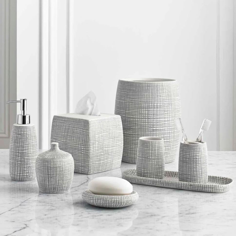 Kassatex Raffia Wastebasket