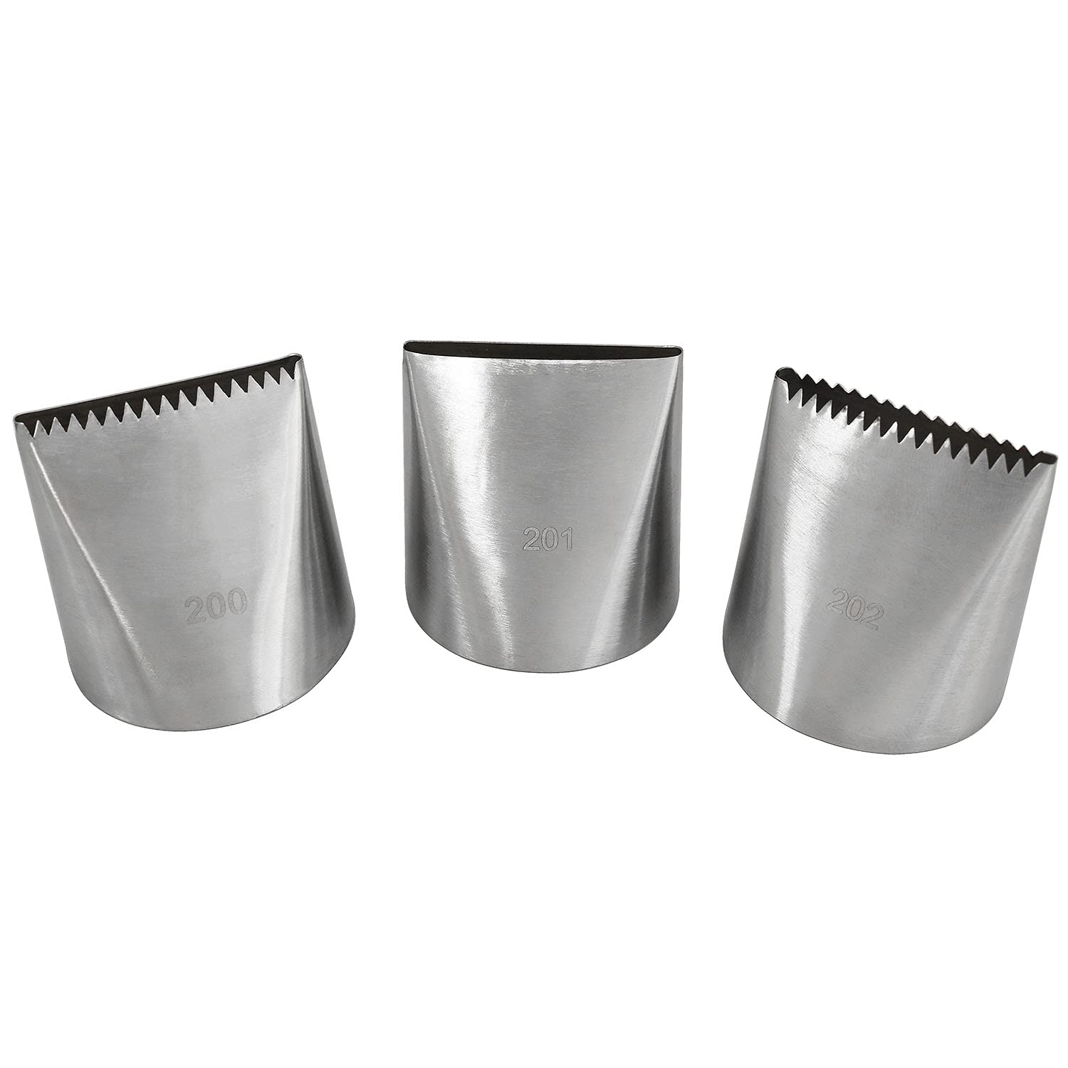 Bllndx Ribbon Pastry Tip 3Pcs 304 Stainless Steel Icing Piping Nozzles Cake Decorating Pastry Tip Pastry Fondant Cake Tools #200
