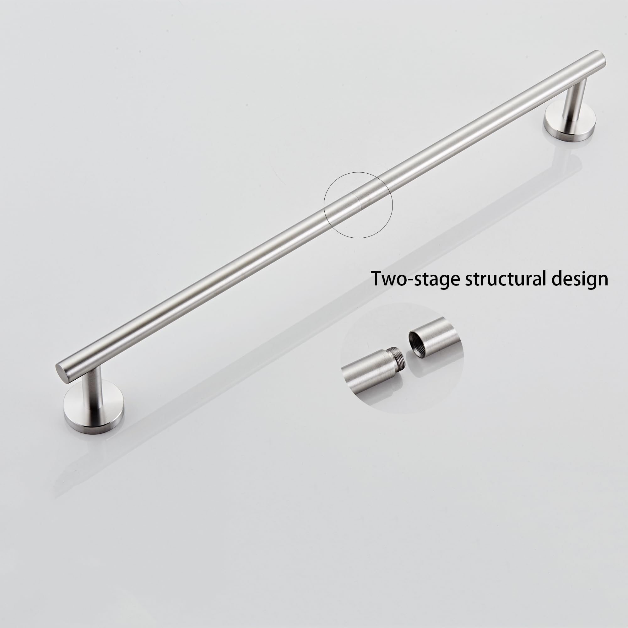 Bath Towel Bar, 24 Inch 304 Stainless Steel Thicken Towel Holder For Bathroom Wall, Towel Holder Brushed Nickel Finished Wall Mo