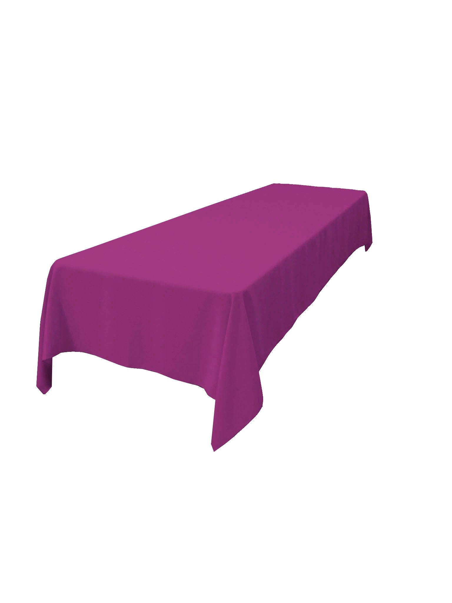 LA Linen Polyester Poplin 60 by 108-Inch Rectangular Tablecloth  Magenta