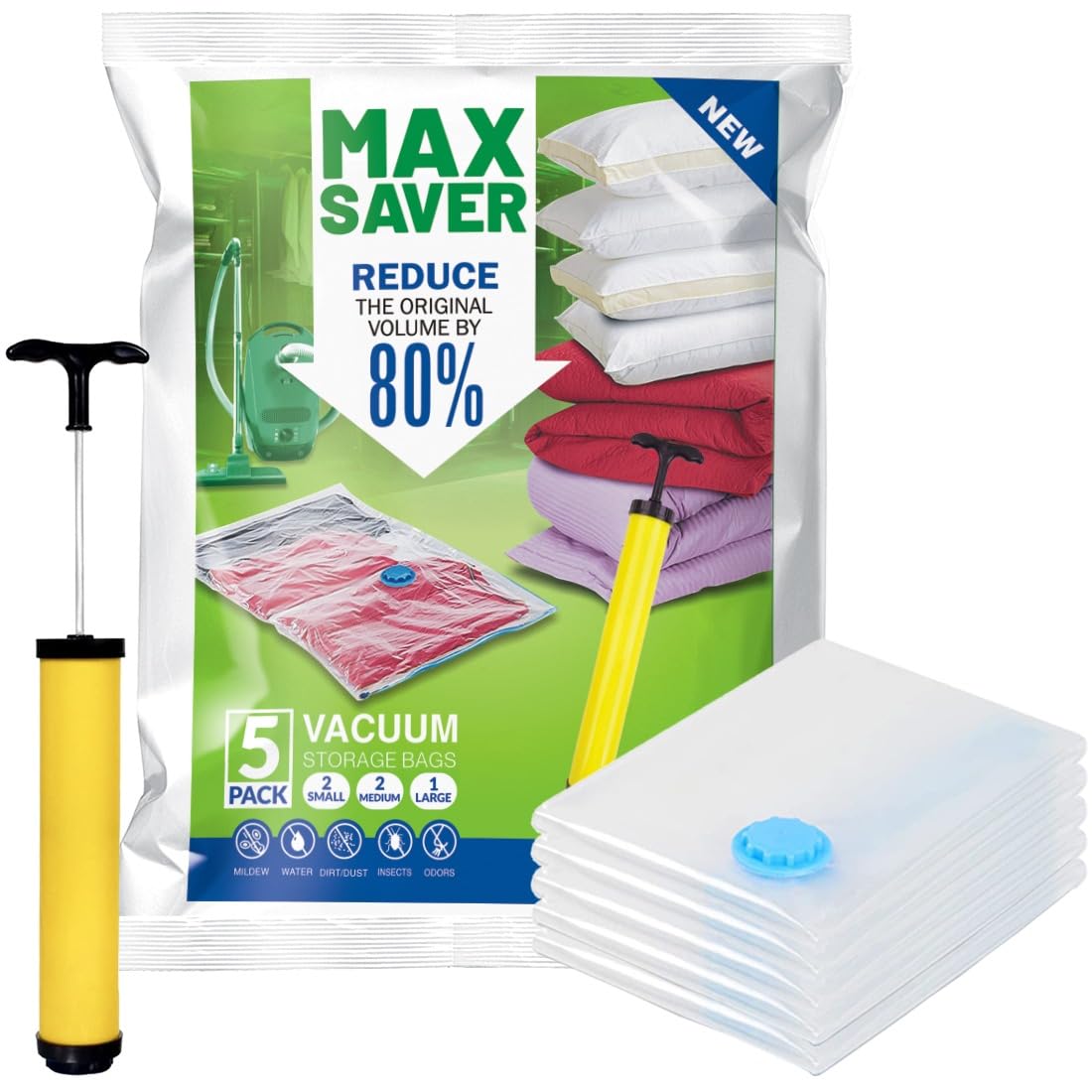 Max Saver Nylon Vacuum Storage Bags For Travel,Reusable Closet Storing Space Saving Ziplock Bags For Packing Blankets Comforters