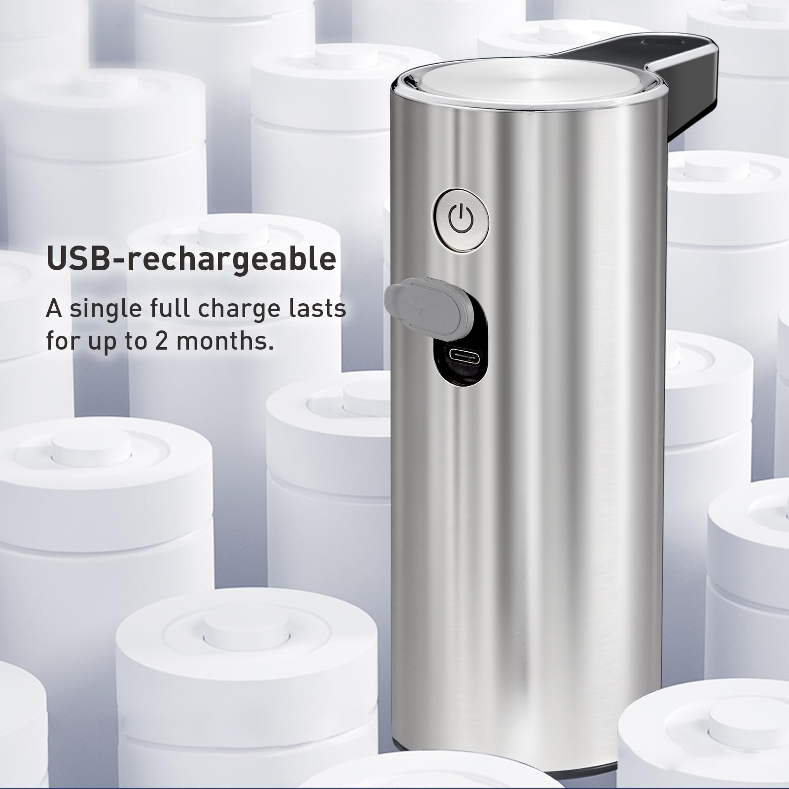Eko Aroma Stainless Steel Automatic Soap Dispenser, Touchless Liquid Hand Soap Dispenser For Kitchen And Bathroom, Water-Resista