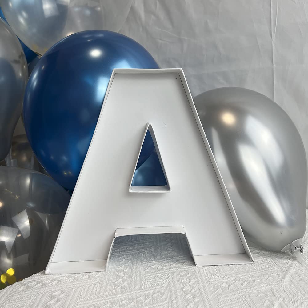 10A Shaped Cardboard Letter Mache Chocolate Sweets Candy Container Box (White,A )
