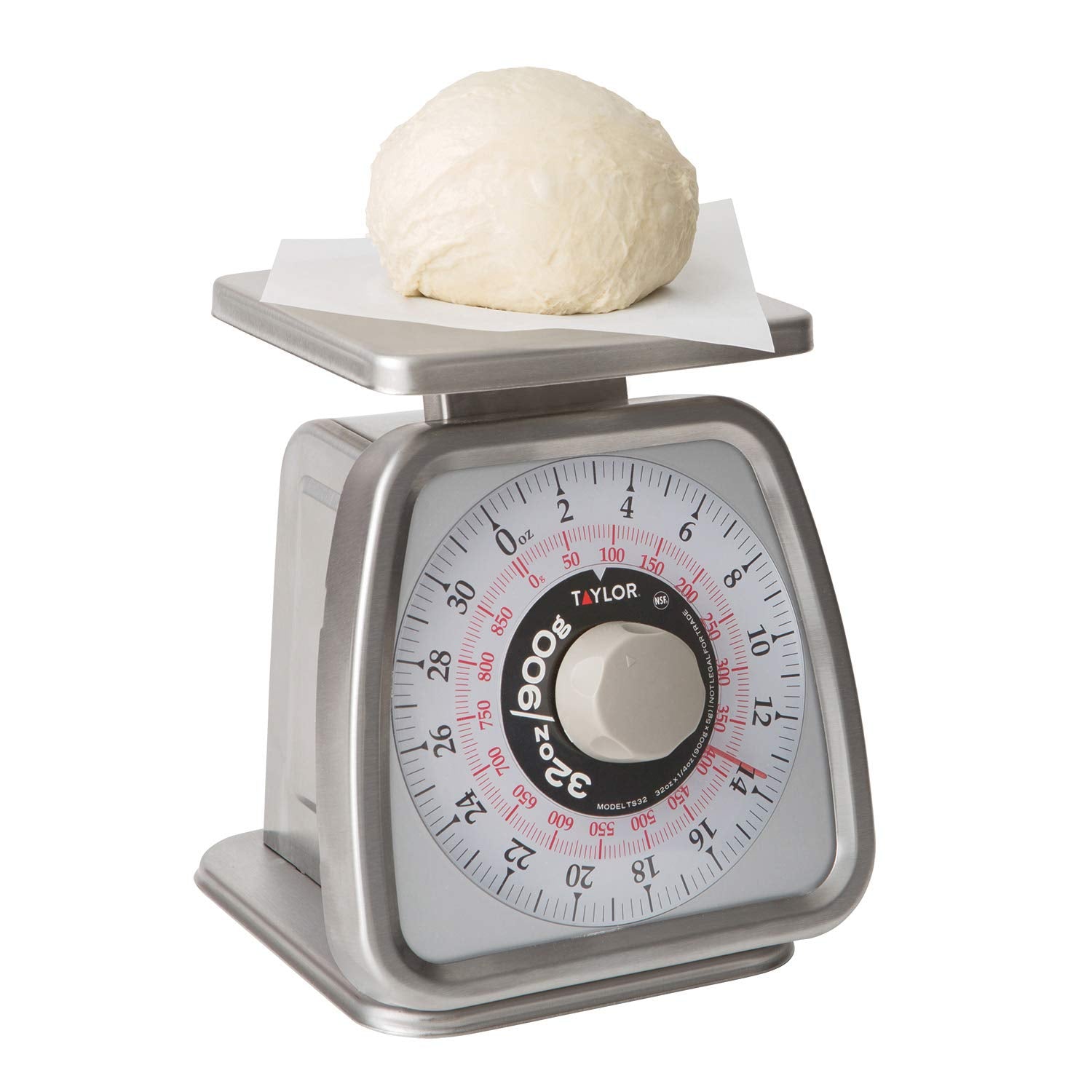 Taylor Ts32 Mechanical Portion Control Kitchen Scale, Universal, Silver