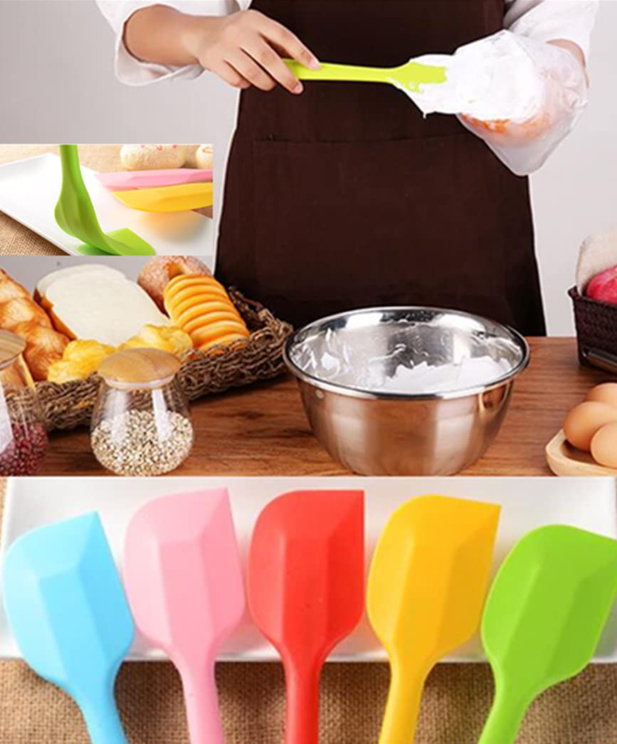 Lapxsnzd 8 Piece Heat Resistant Silicone Spatula Set - Non-Stick Rubber Spatula Kitchen Utensils For Cooking,Baking,And Mixing,M