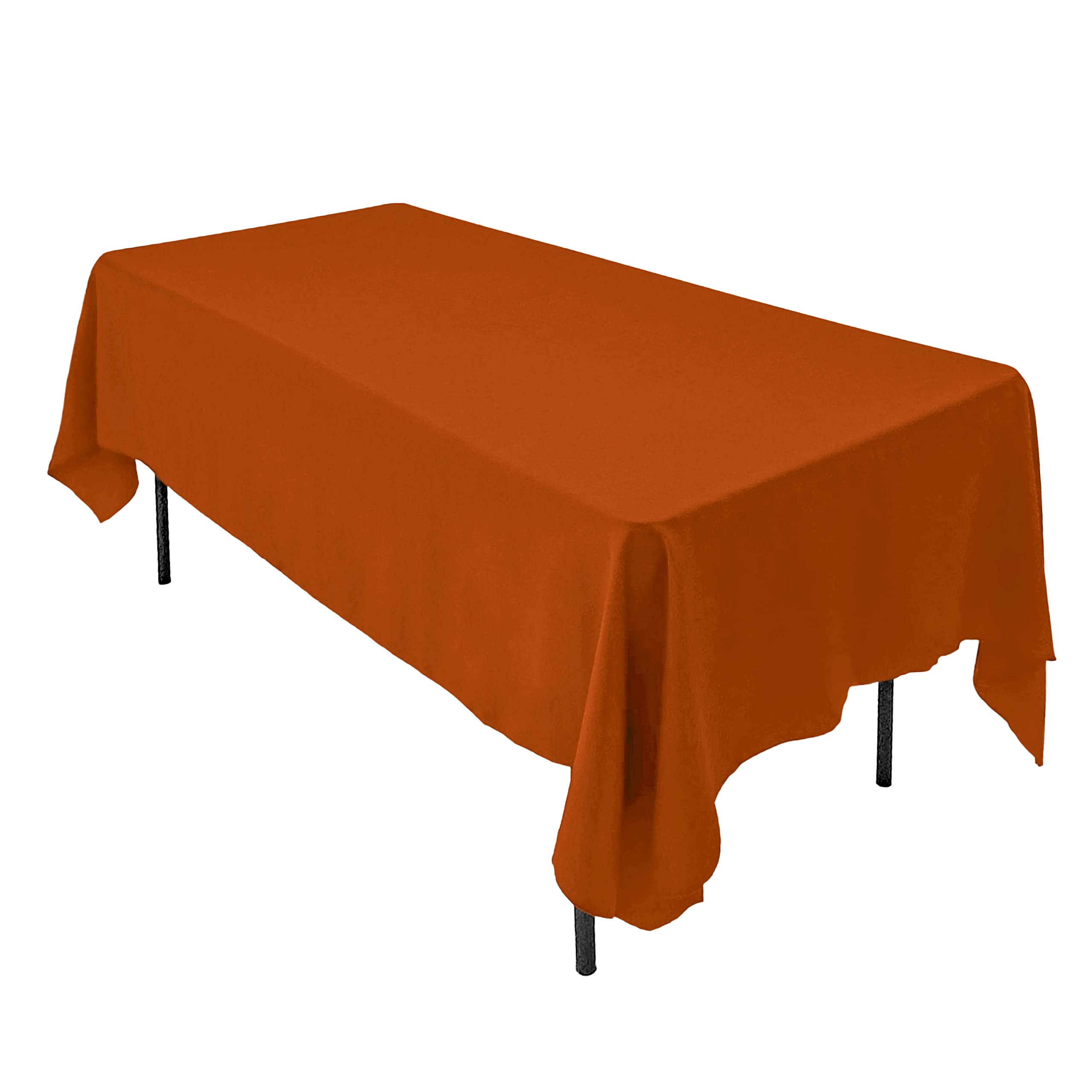Ak-Trading 60 X 126-Inch Rectangular Polyester Tablecloth - Made In Usa - Rust
