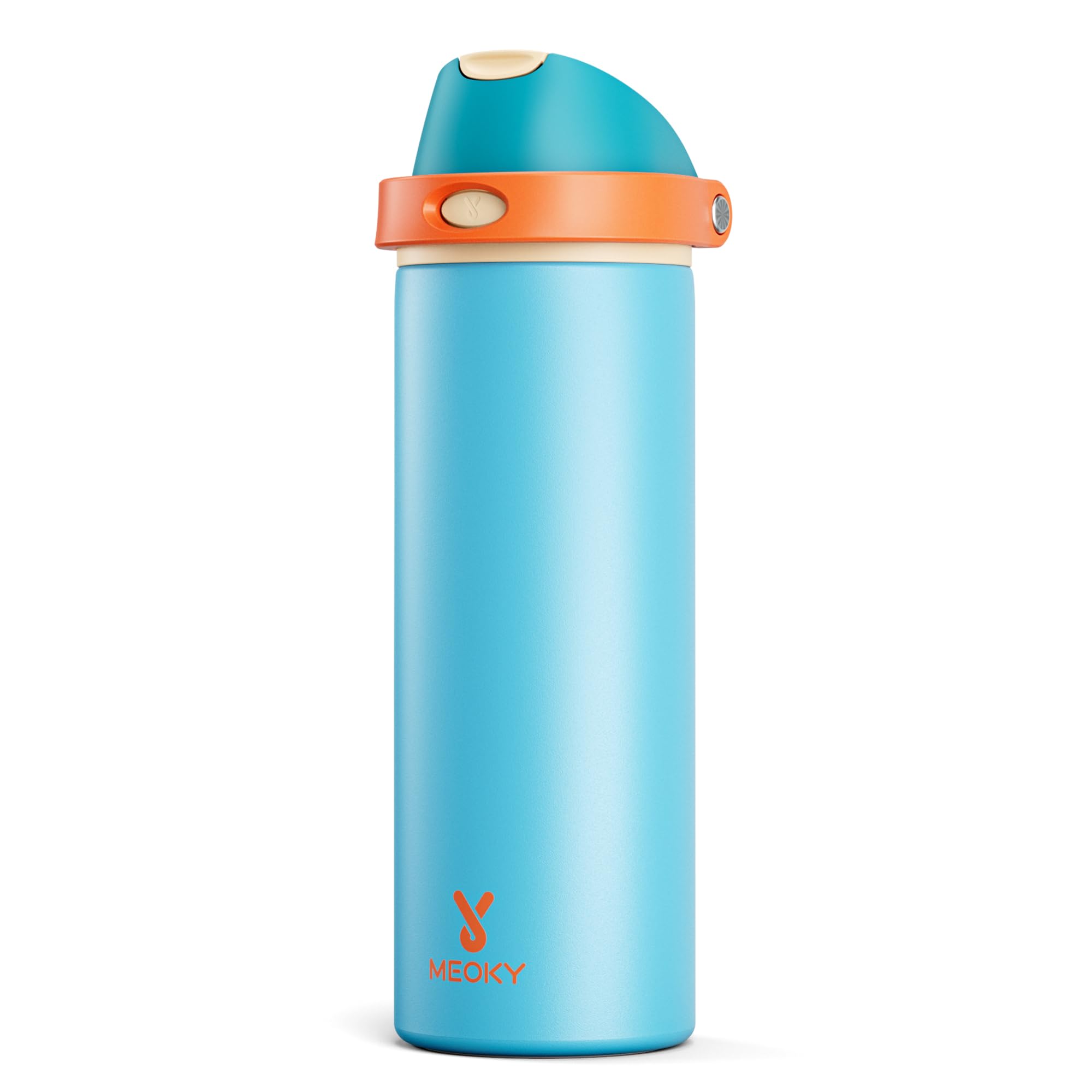 24 oz Insulated Water Bottle for Men: Meoky Stainless Steel Water Bottle with Straw and Spout Lid - Leak Proof, Cold for 24 Hour