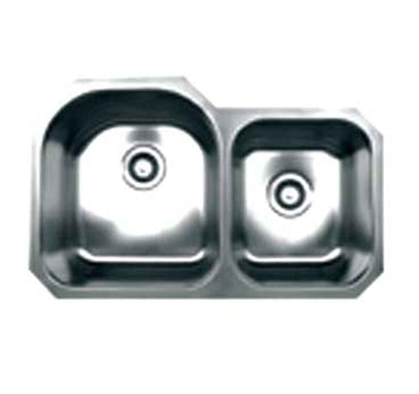 Whitehaus Whndbu3220-Bss Noah'S Collection 31 7/8-Inch Double Bowl Undermount Sink, Brushed Stainless Steel