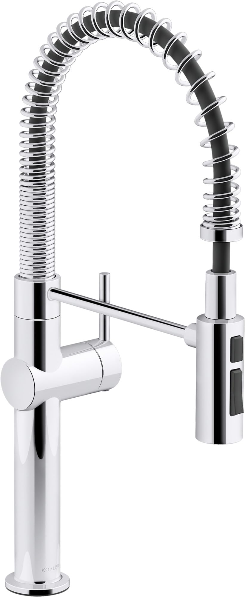 Kohler 22973-Cp Crue High-Arc Kitchen Faucet With Pull Down Spring Spout, Professional Pre-Rinse Kitchen Faucet, Commercial Fauc