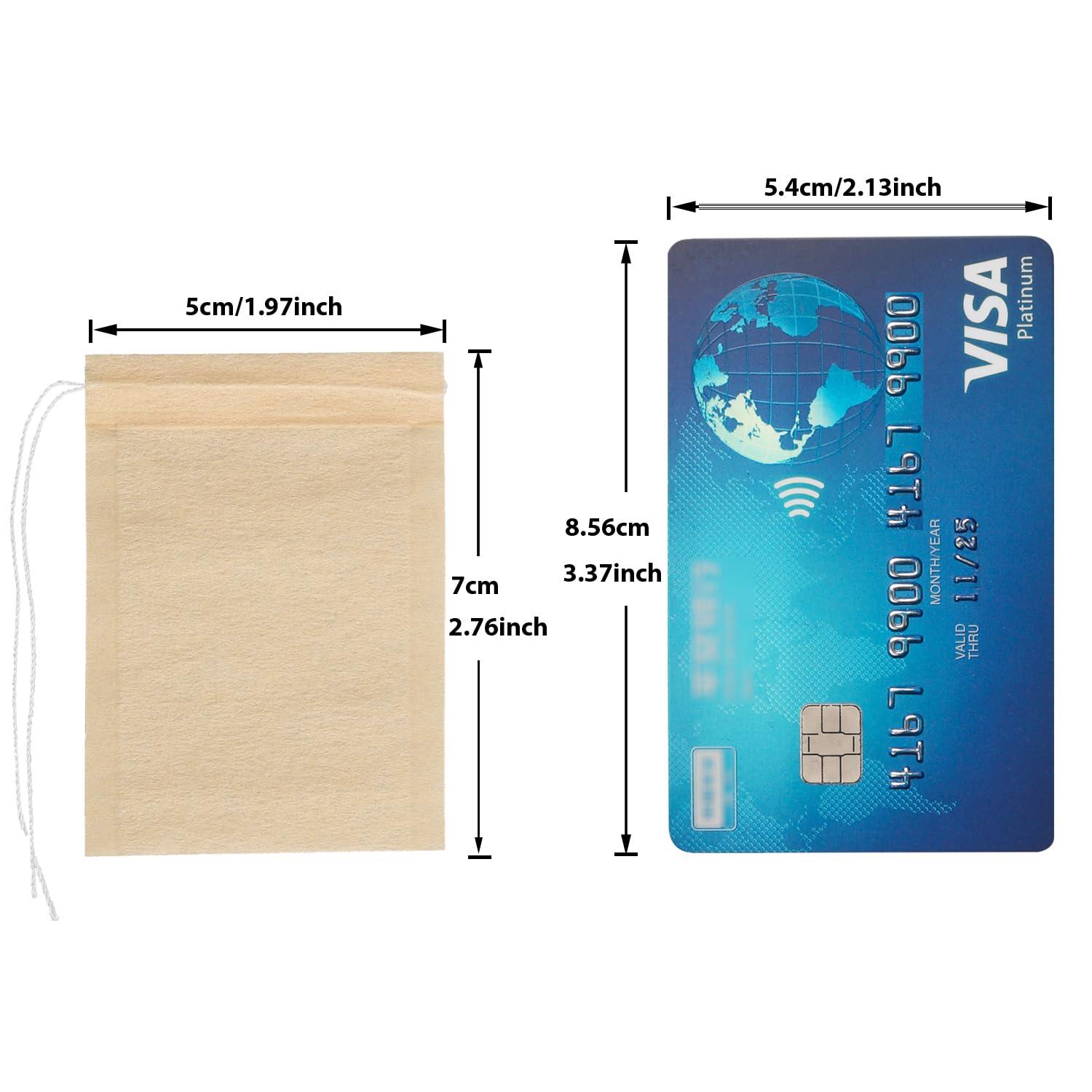 Eketirry 400Pcs Disposable Tea Bags For Loose Tea, Small Empty Tea Bag With Wood Pulp Material, Unbleached Tea Filter Bag With D