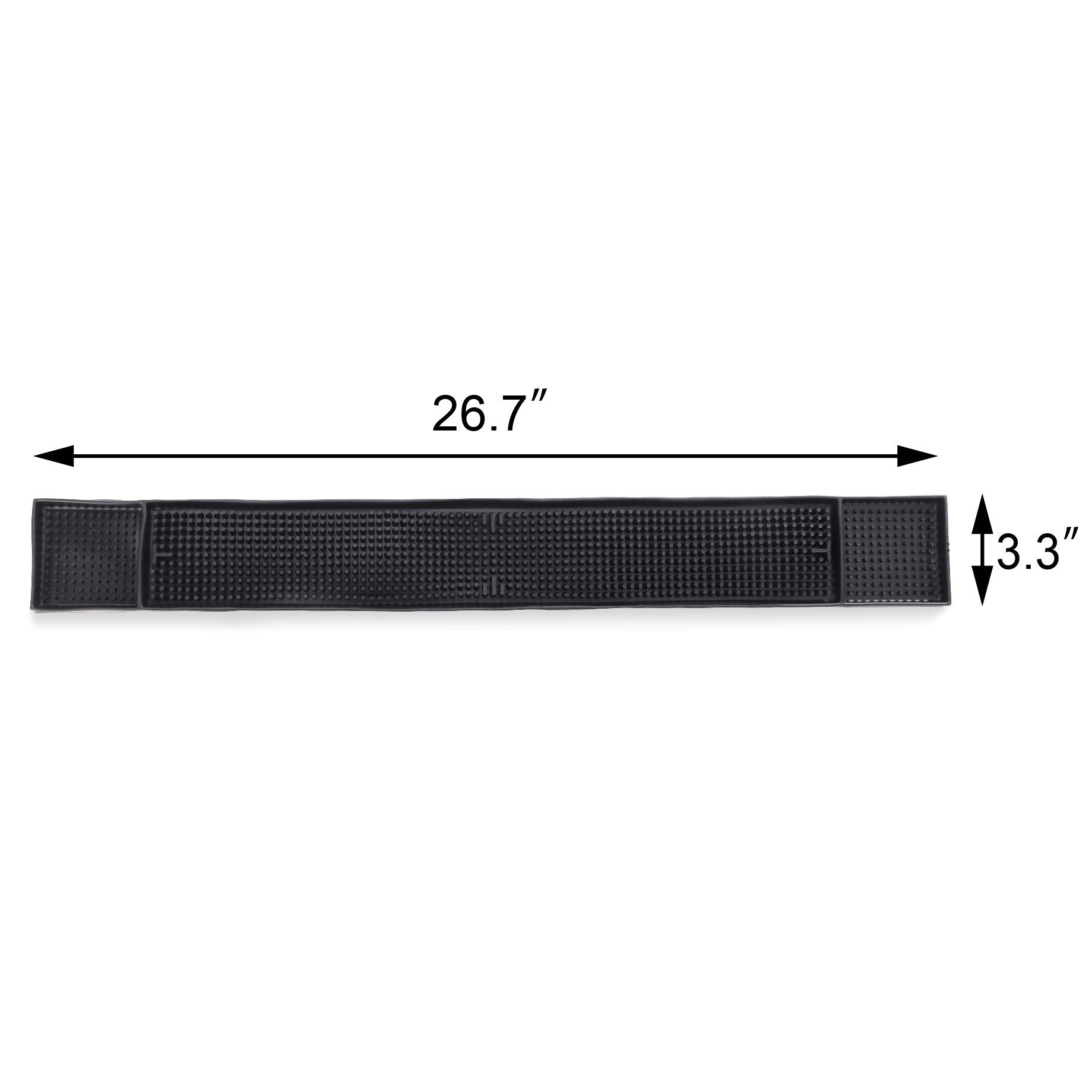 New Star Foodservice 48438 Rubber Bar Service Mat For Counter Top, 26.5-Inch By 3.25-Inch, Black