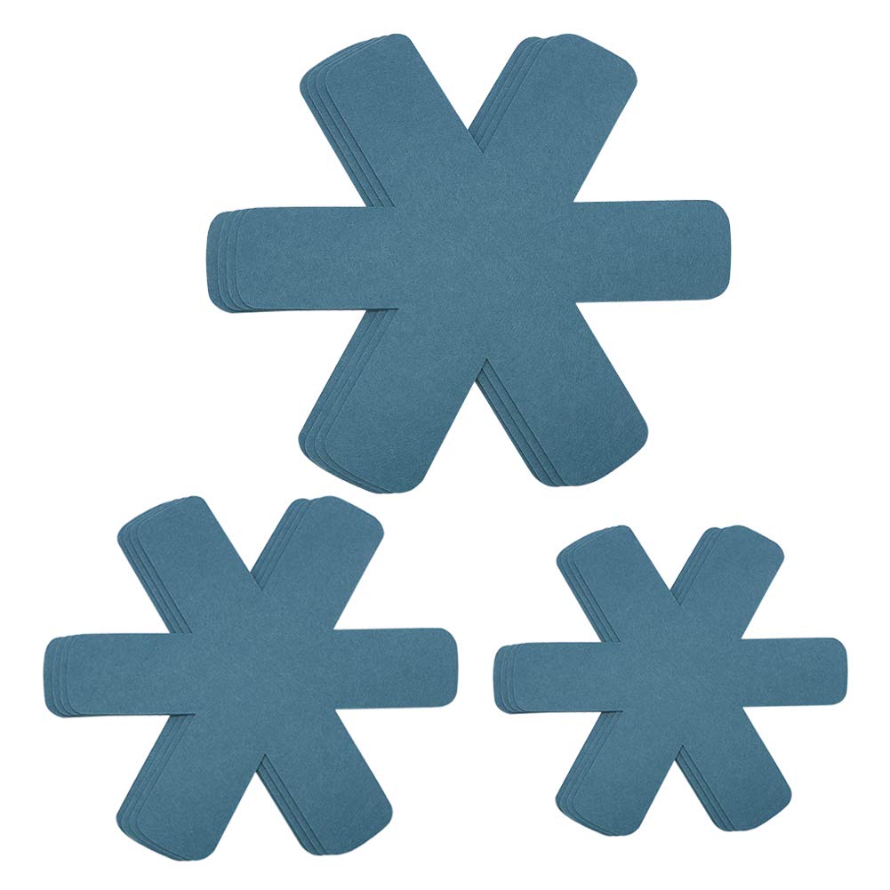 Pan Pot Protectors, Larger & Thicker Pan Protector Pads, Orange/Gray/Cyan Pan Protectors Available, 3 Different Sizes, 12 Pcs Po