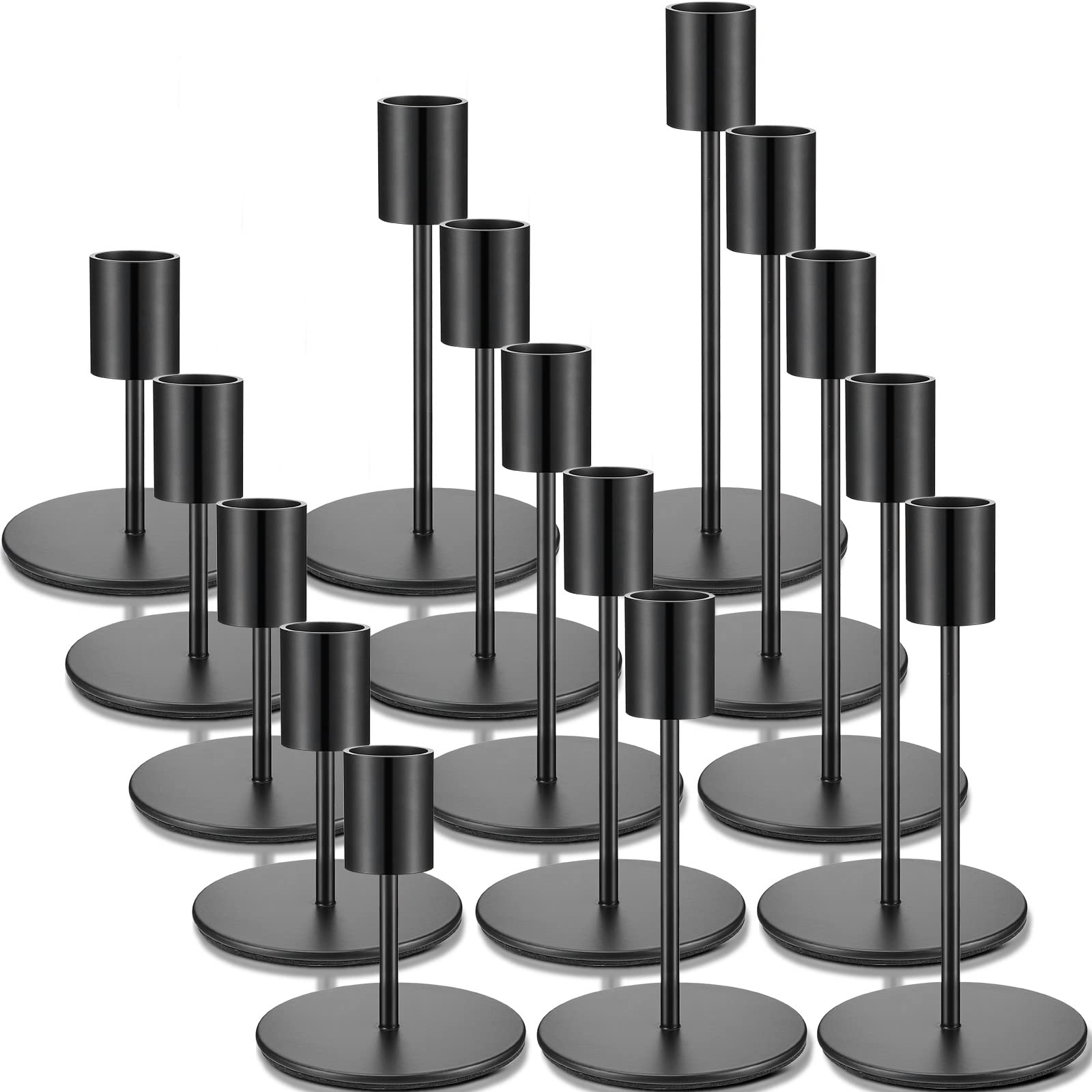 Sieral Candle Holders Set Candlesticks Holders Bulk Decorative Taper Candle Holders Modern Metal Candelabras for Wedding Dinning