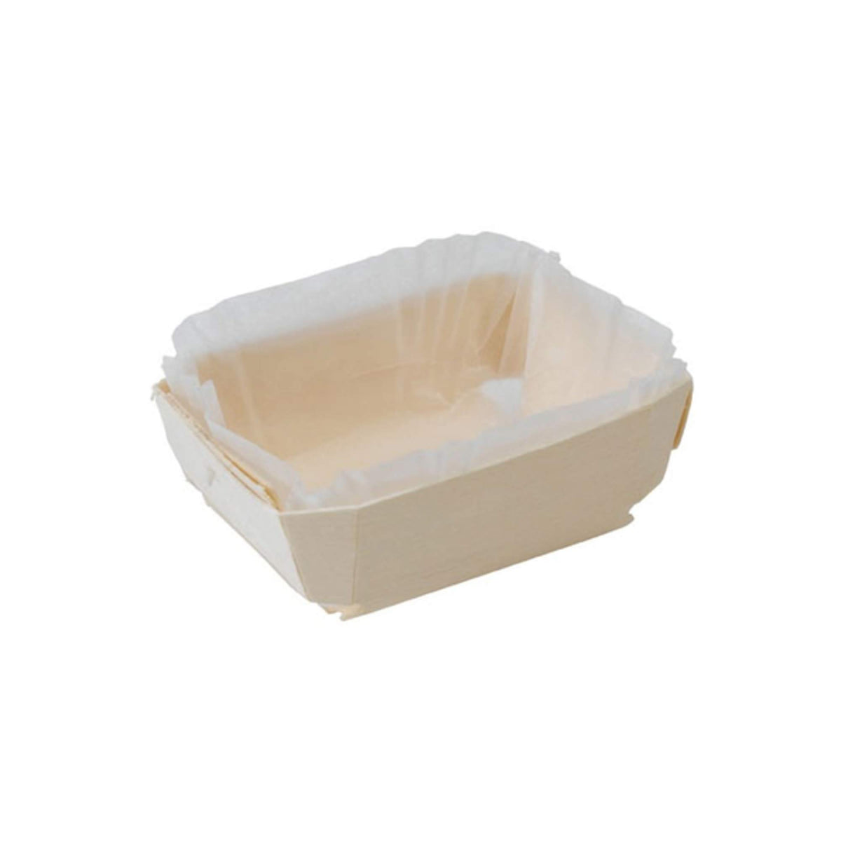 Wooden Baking Mold (Case Of 150), Packnwood - Wood Baking Pan With Baking Liners Included (16 Oz, 7.2'' X 3.1'' X 1.9'') 210Nbak
