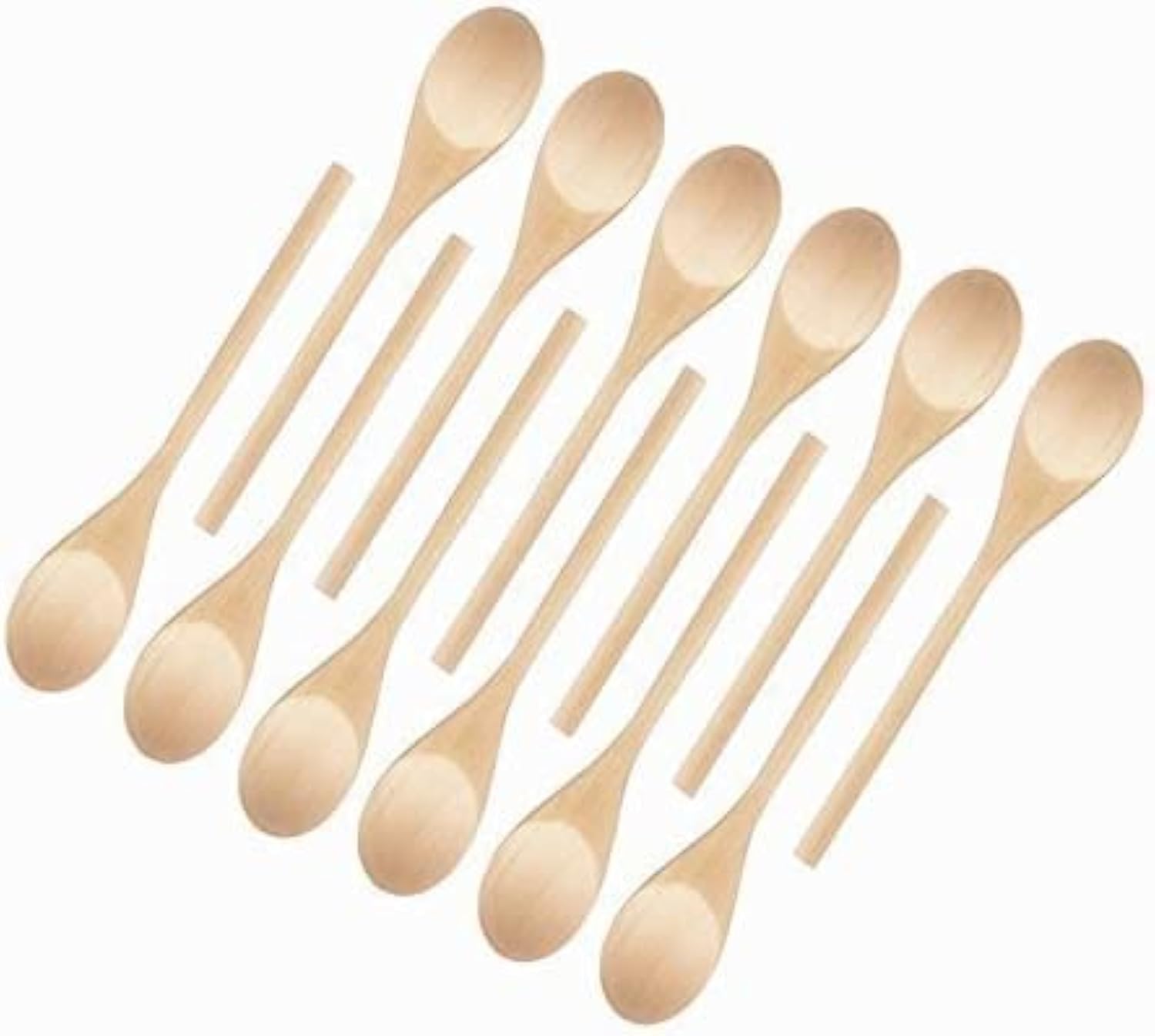 Kitchen Wooden Spoons Mixing Baking Serving Utensils Puppets 10 In - 12 Pack