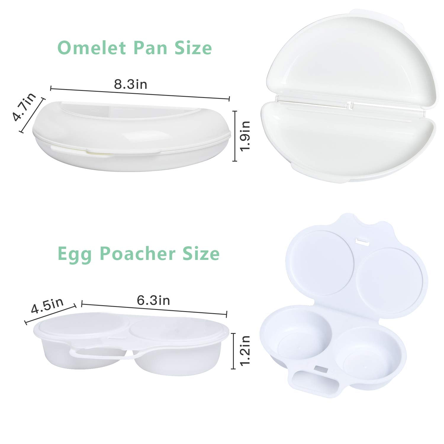 Easy Egg Breakfast Set Akamino Microwave Omelet Pan And Egg Poacher - Bpa Free Egg Maker Easy To Use And Non-Stick Breakfast Egg