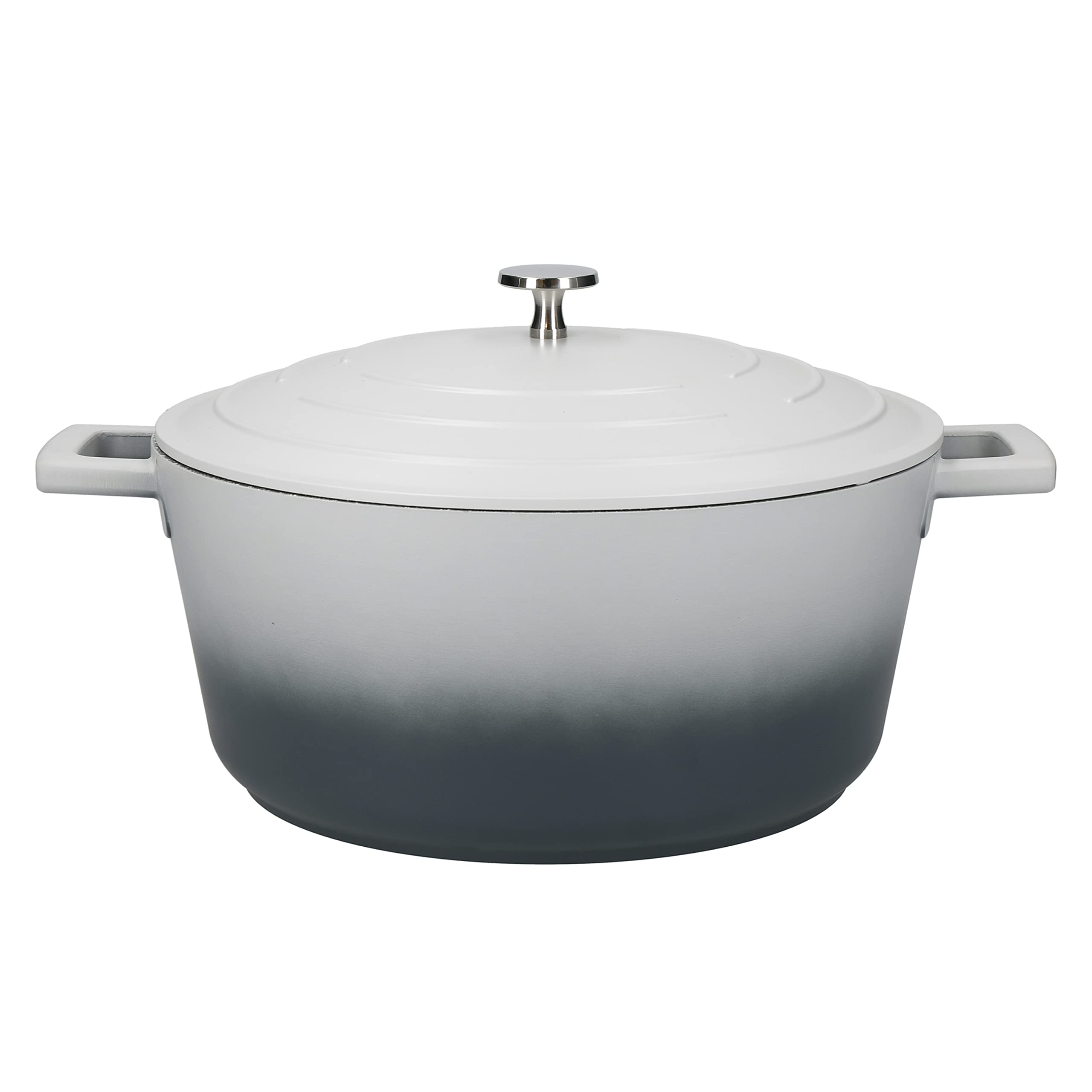 MasterClass Cast Aluminium Casserole Dish, Grey Ombre, 28cm/5Litre, Gift Boxed