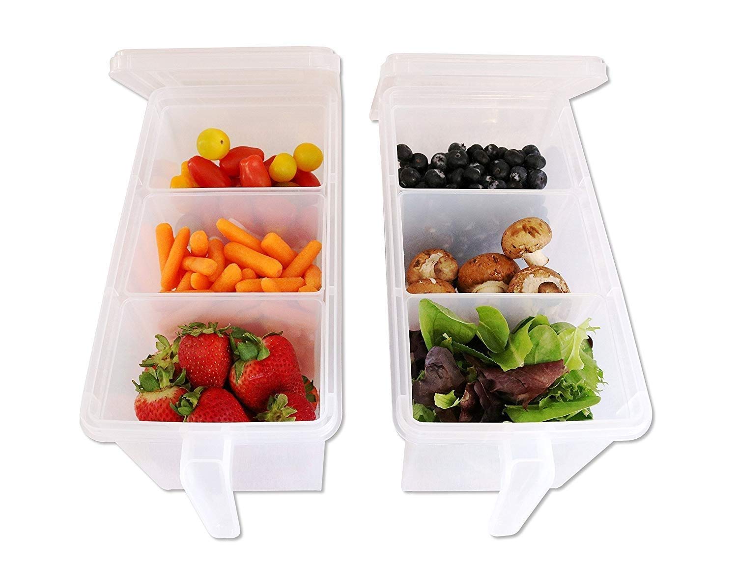 Dhruheer Fridge Storage Basket Shelf  Fridge Organiser Rack Space Saver Refrigerator Storage Organizer Basket With Lid, Transpa