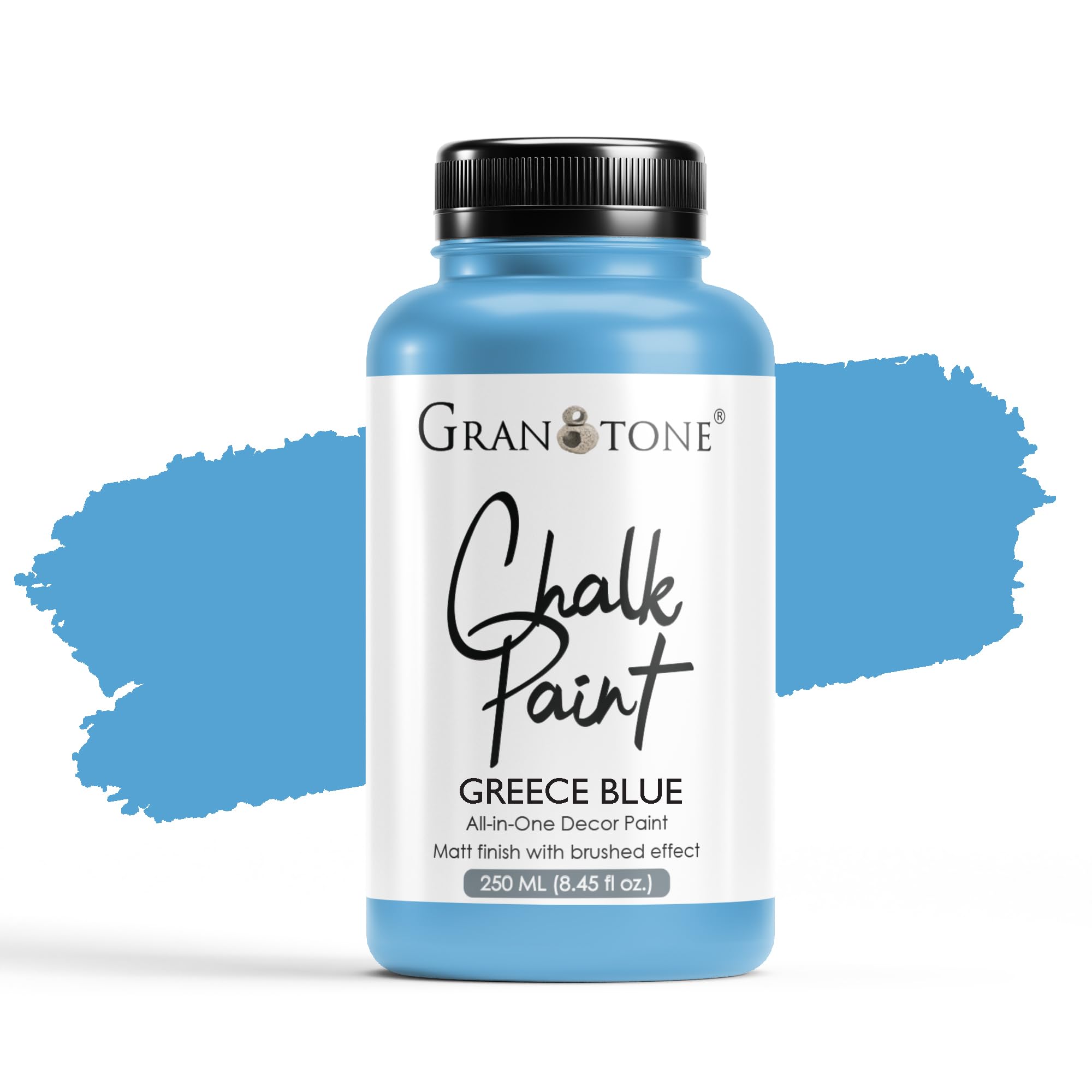 Granotone Chalk Paint For Furniture, Home Decor, Crafts - Eco-Friendly - All-In-One - No Wax Needed- 250 Ml (Greece Blue)