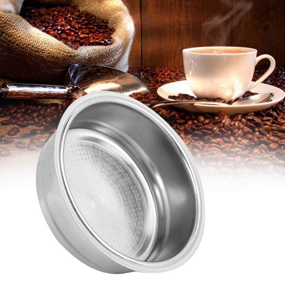 51Mm Single Layer Coffee Machine Filter, Stainless Steel Non-Pressurized Porous Filter Basket, 10 Grams Of Powder Capacity