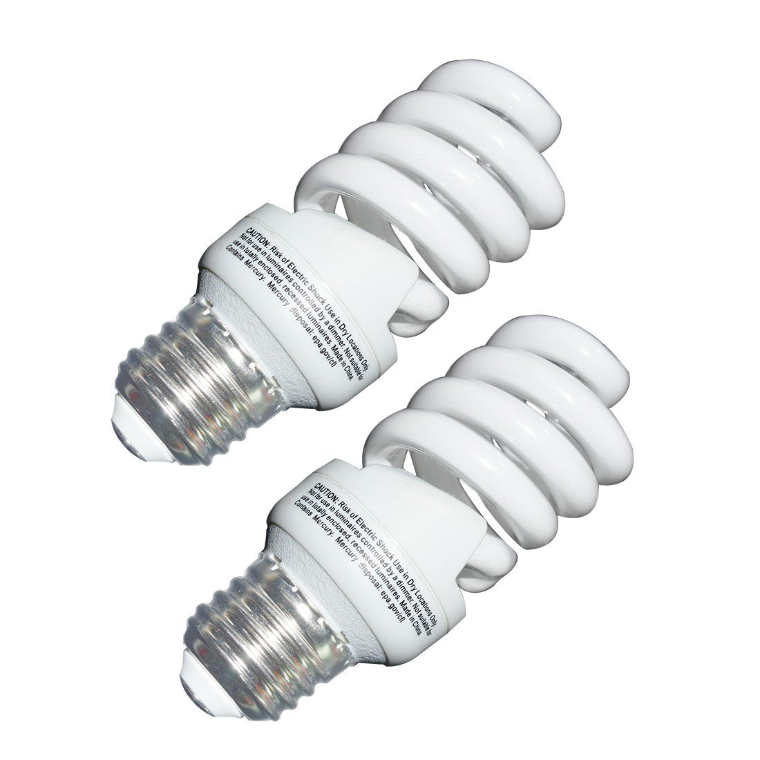 UNITEDLUX 13W CFL Light Bulb, 60W Equivalent, Soft White 2700K, 1040LM, Medium Base, 2 Pack, Glass