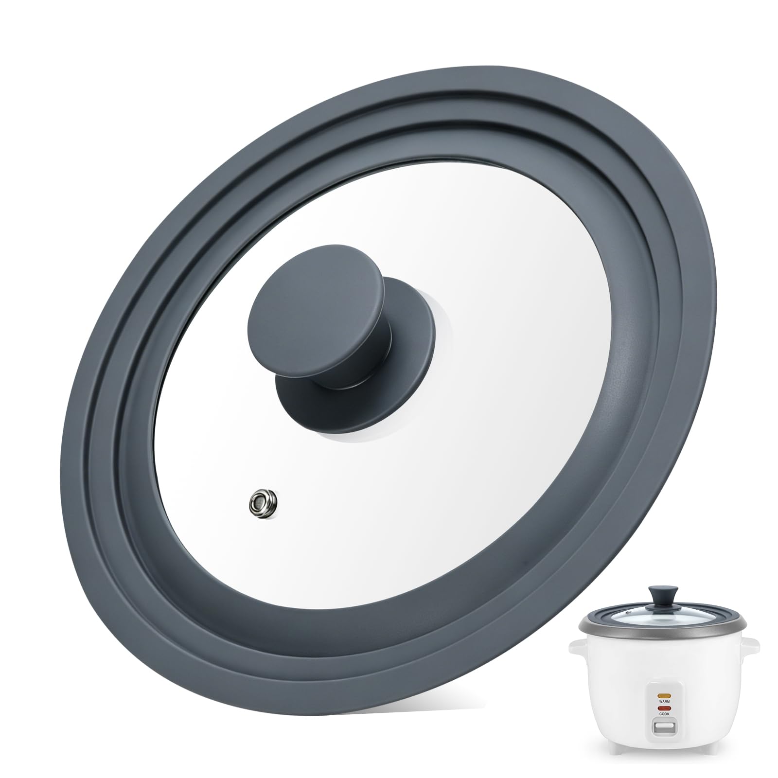 Tempered Glass Rice Cooker Lid, Fits 7.69.2 in Pots, Pans and Skillets