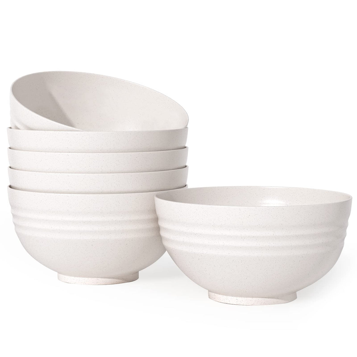 Homestockplus [Set Of 6] 34 Oz Big Bowls, Soup Bowls Bpa-Free Dishwasher & Microwave Safe Bowl Sets For Cereal, Salad, Soup, Ram