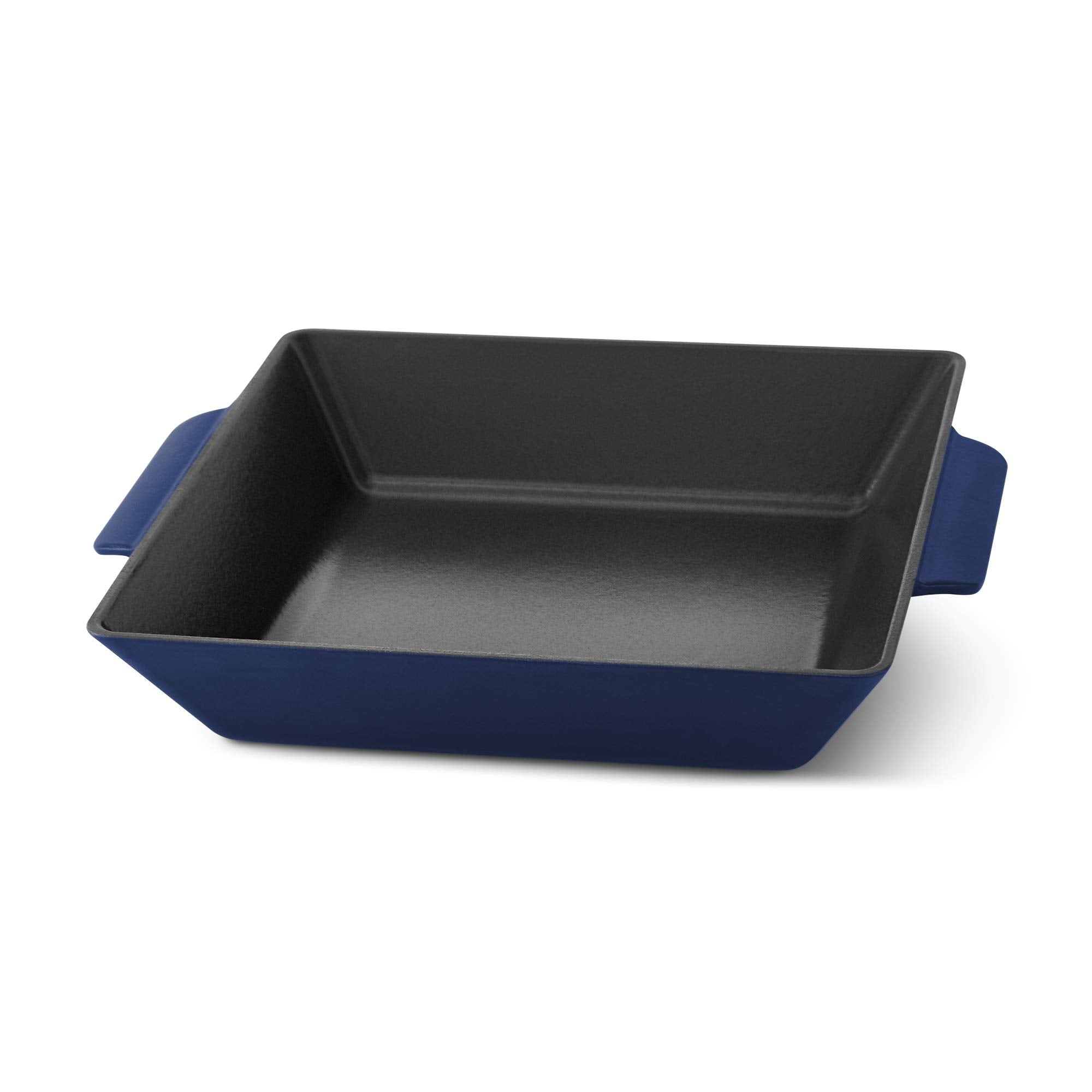 Dash Zakarian By Dash 11'' Nonstick Cast Iron Grilling & Roasting Pan For Vegetables, Meats, Seafood & More - Blue
