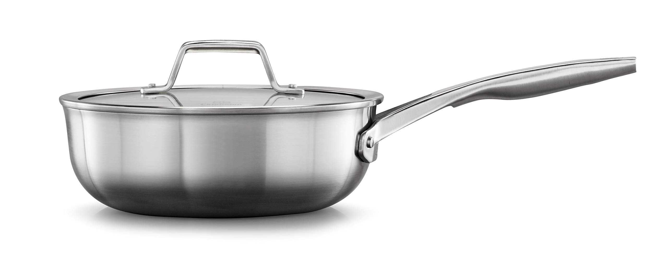Calphalon Premier Stainless Steel 3-Quart ChefS Pan With Cover, Silver