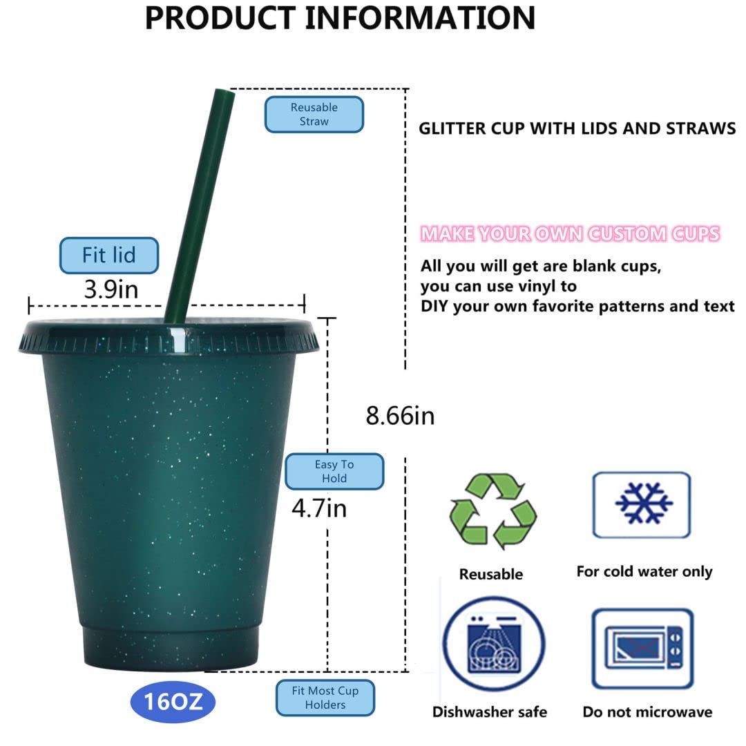 Suertestarry Tumbler With Straw And Lid,Water Bottle Iced Coffee Travel Mug Cup,Reusable Plastic Cups,Perfect For Parties,Birthd