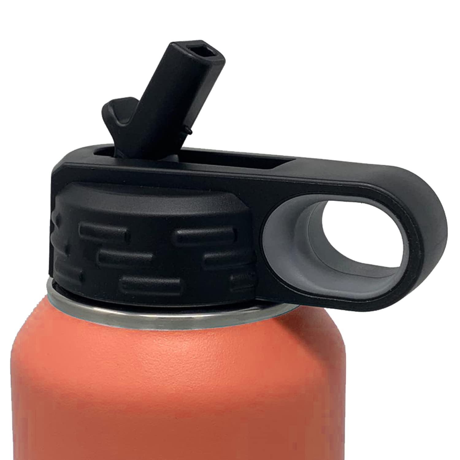 Lasergram Personalized Water Bottle, Horse Head 1, Stainless Steel Double Wall Vacuum Insulated With Flip Top Straw, Custom Engr