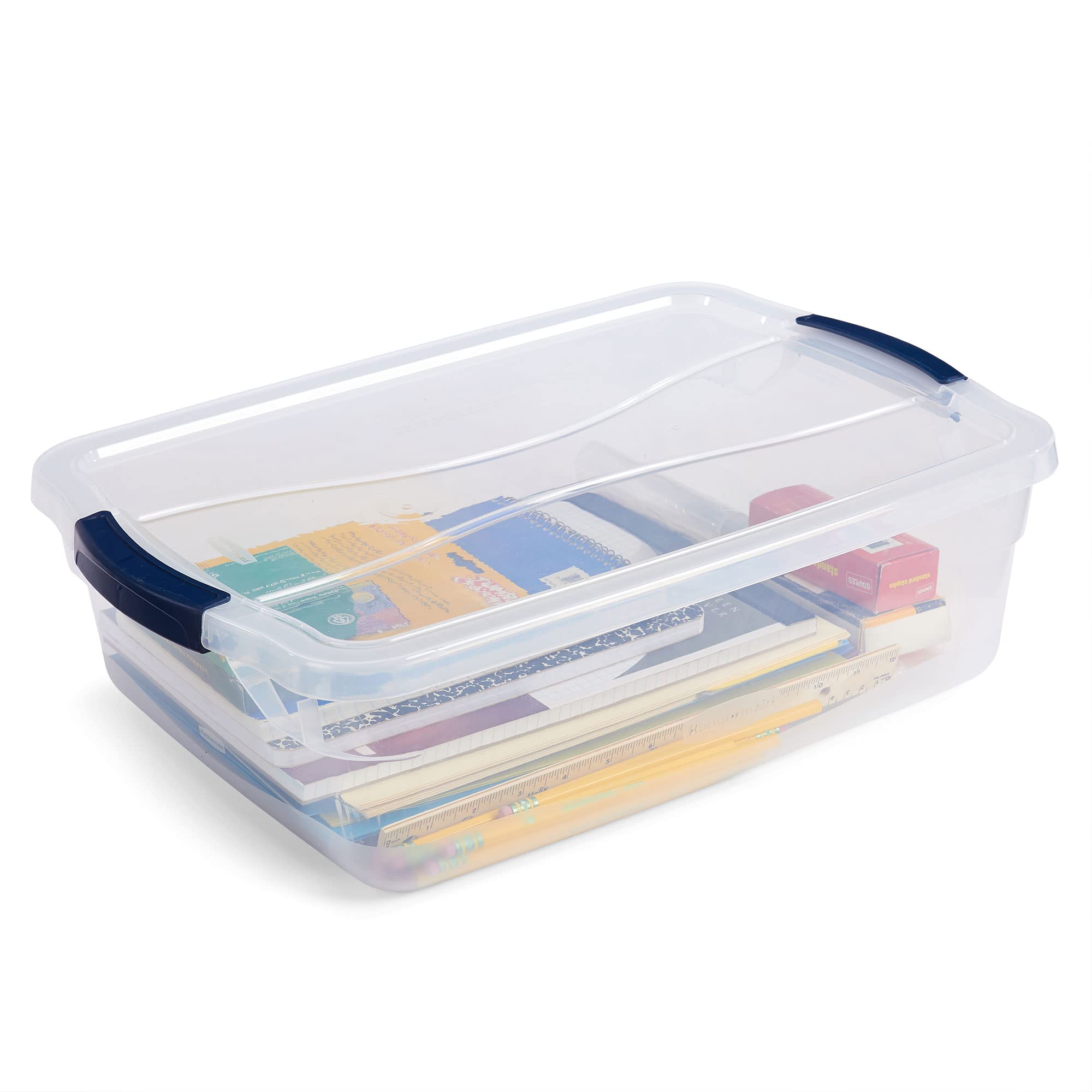 Rubbermaid Latching Plastic Storage Tote, 12 Pack