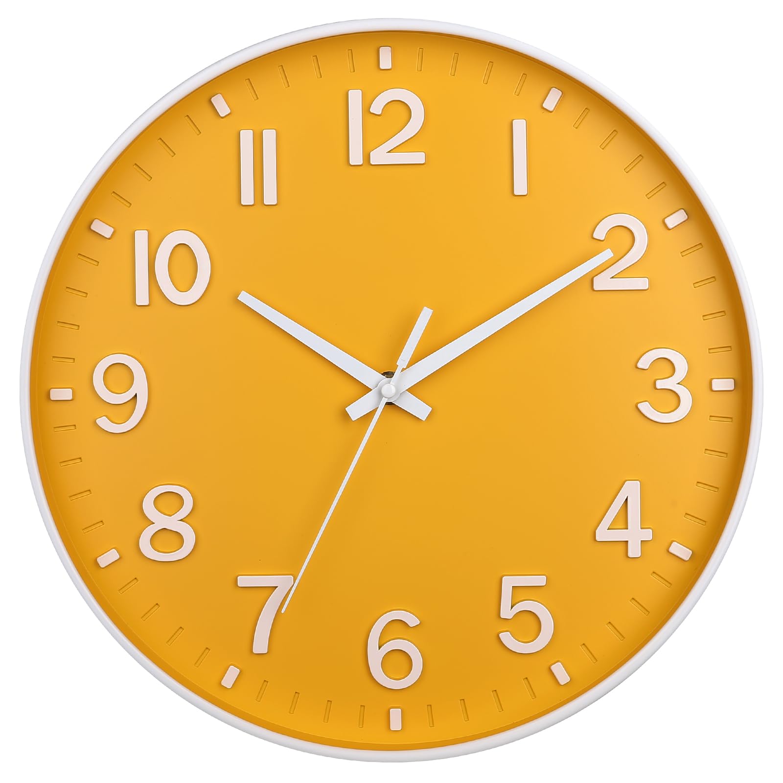 Hzdhclh Wall Clocks For Living Room Bedroom Office Classroom Decor Small Silent Non Ticking Kitchen Wall Clock Battery Operated 