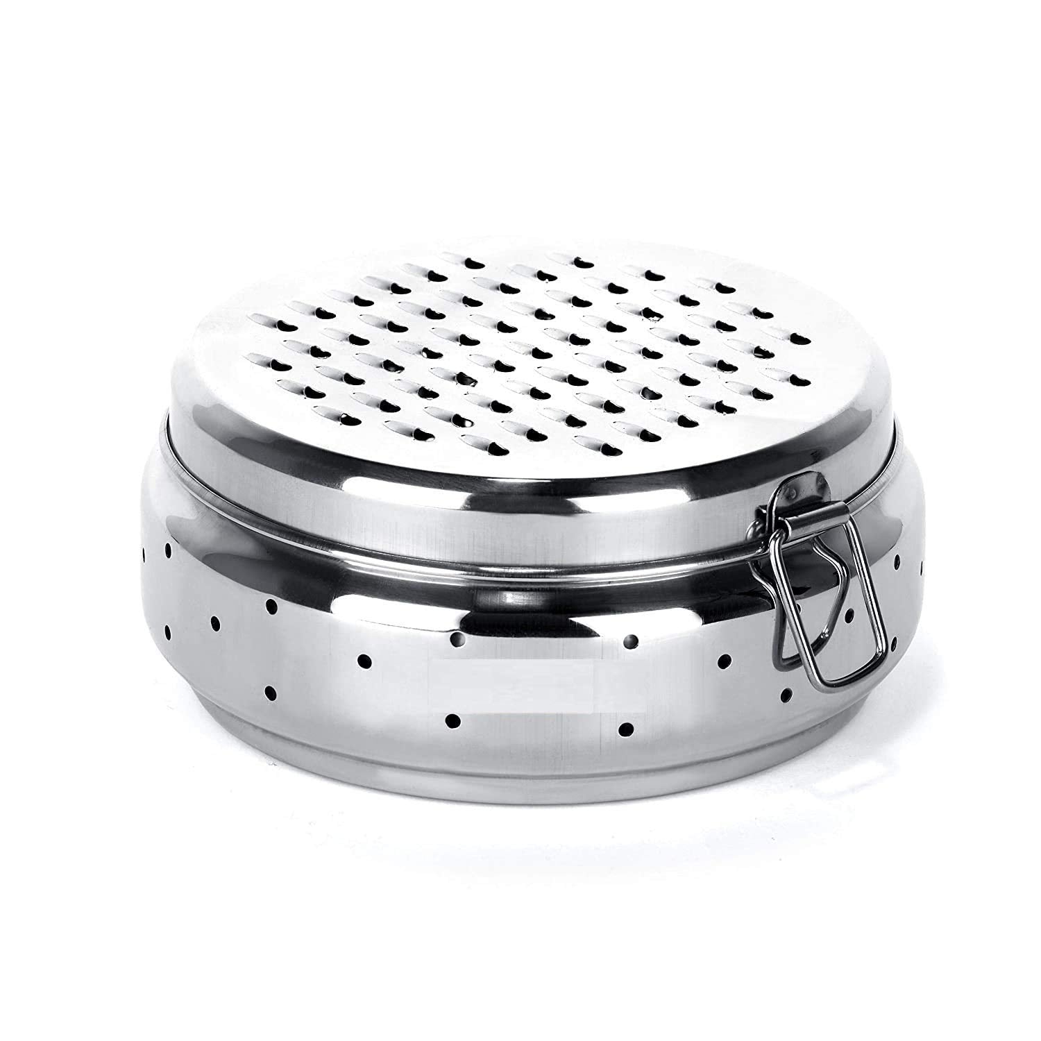 1 Ps Stainless Steel Round Handy Grater Vegetable & Fruit Grater & Slicer, Vegetable Grater (1)