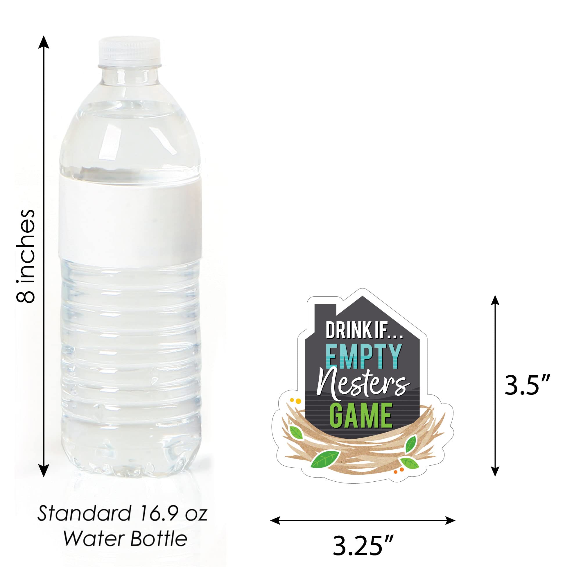 Big Dot Of Happiness Drink If Game - Empty Nesters - Empty Nest Party Game - 24 Count