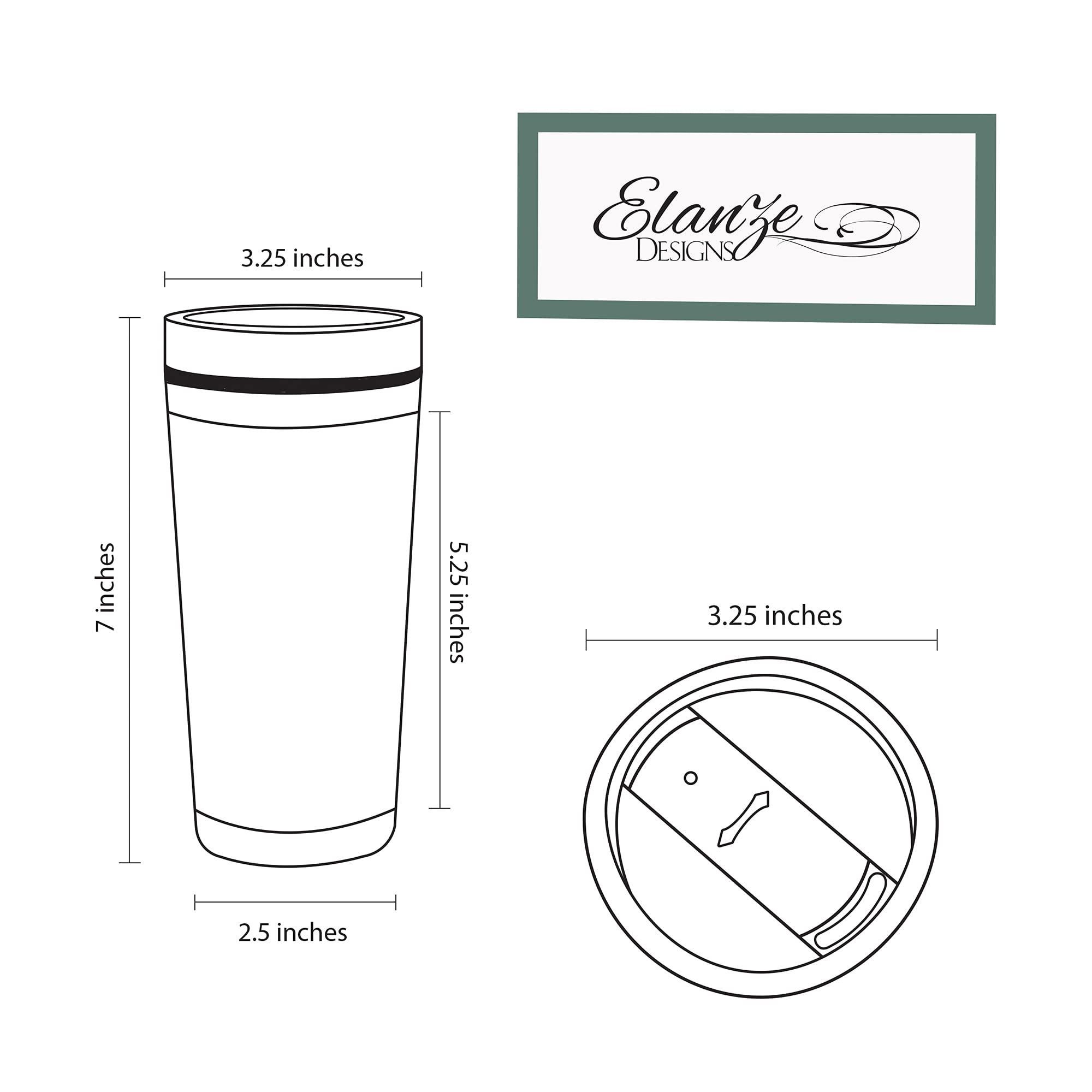 Elanze Designs Life Is Tough So Are You Teal And Black 16 Ounces Stainless Steel Travel Tumbler