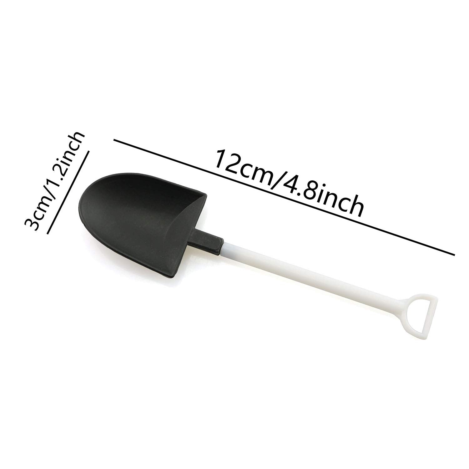 Tegg Dessert Spoon 50Pcs Plastic Disposable Mini Shovel Shaped Spoons For Potted Cake Ice Cream Garden Party