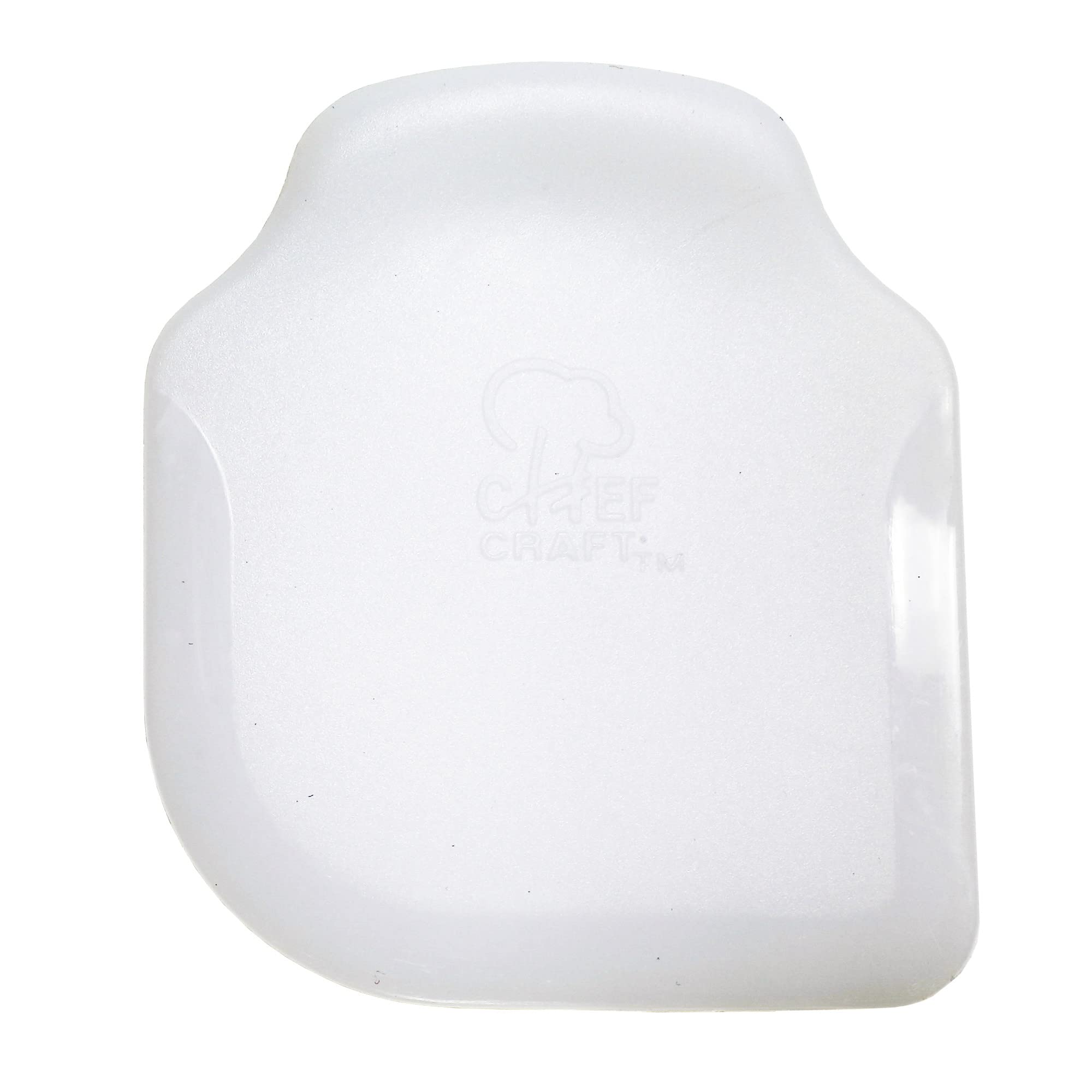 Chef Craft Basic Plastic Pan Scraper, 3 Inch Length 2.5 Inch Wide, White