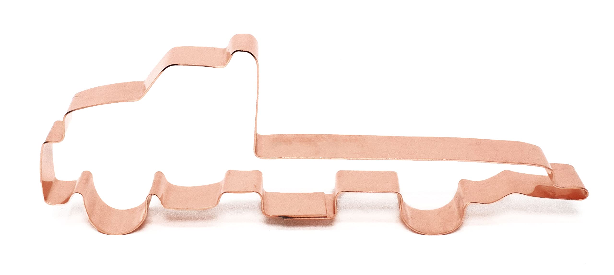Flatbed Tow Truck Cookie Cutter, 6.75 X 2.25 Inches, Handcrafted Copper By The Fussy Pup