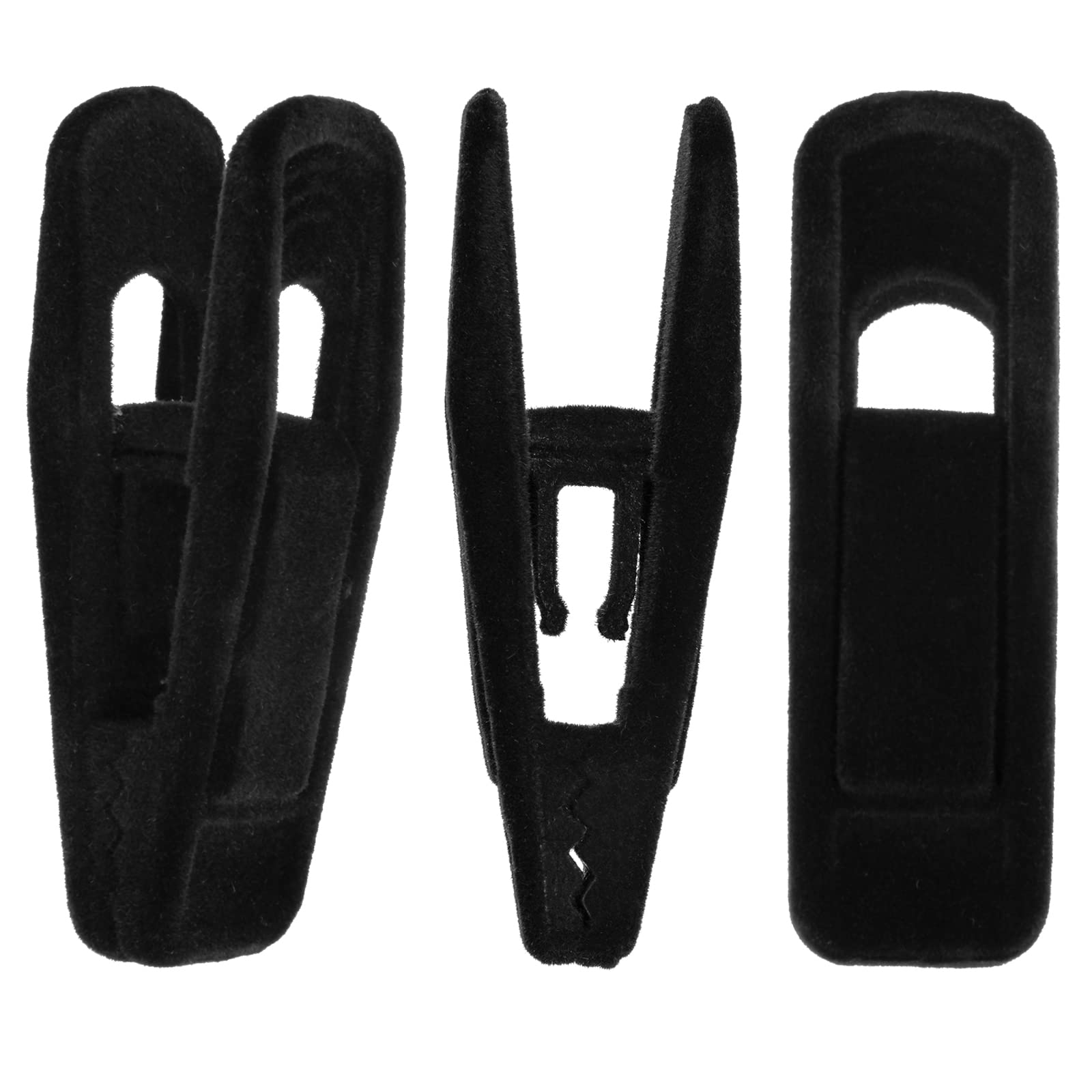 Hanger Clips For Velvet Hangers, 60 Pack Velvet Hangers Clips, Strong Hanger Clips Perfect For Pants Hangers (Black)