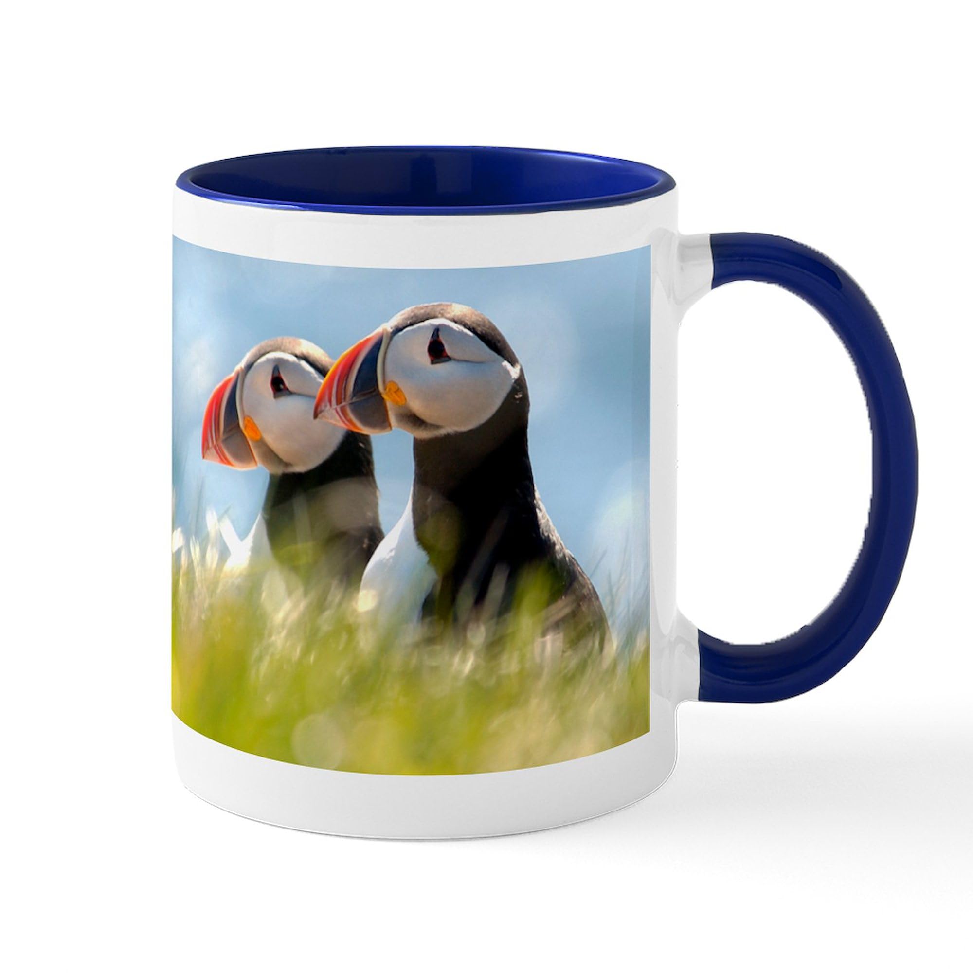CafePress Puffin Pair Mug 11 oz (325 ml) Ceramic Coffee Mug