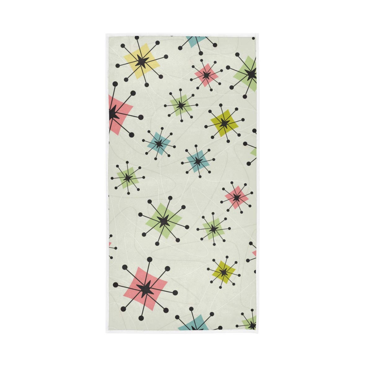 Senya Vintage Atomic Stars Hand Towel Ultra Soft Luxury Towels For Bathroom 30 ''X15 ''