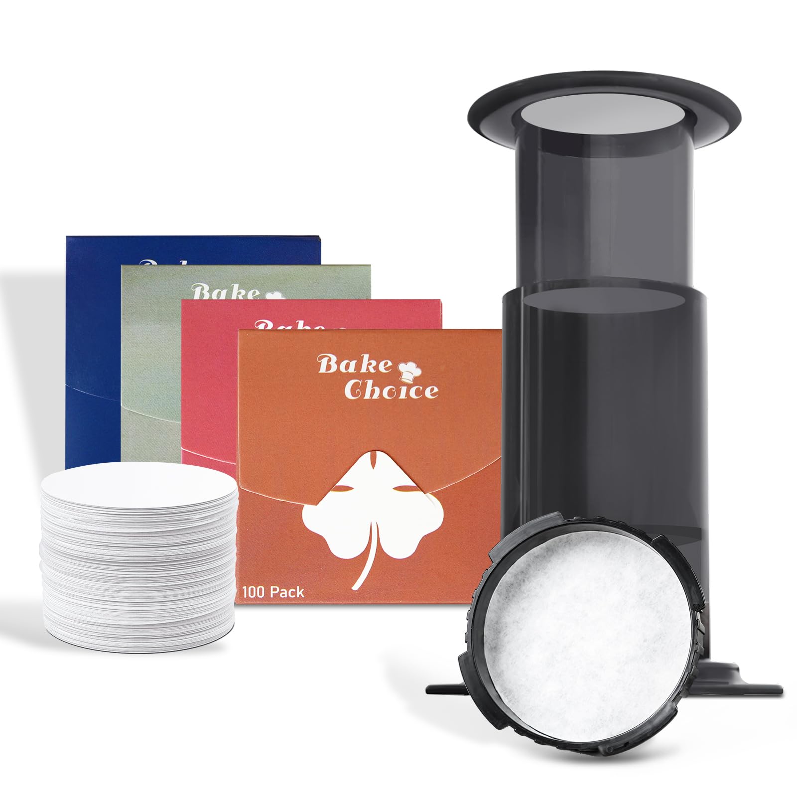 Portable 400-Count Replacement Paper Filters, 4-Pack - Conveniently Sealed, Disposable Coffee Filters Paper Compatible With Aero