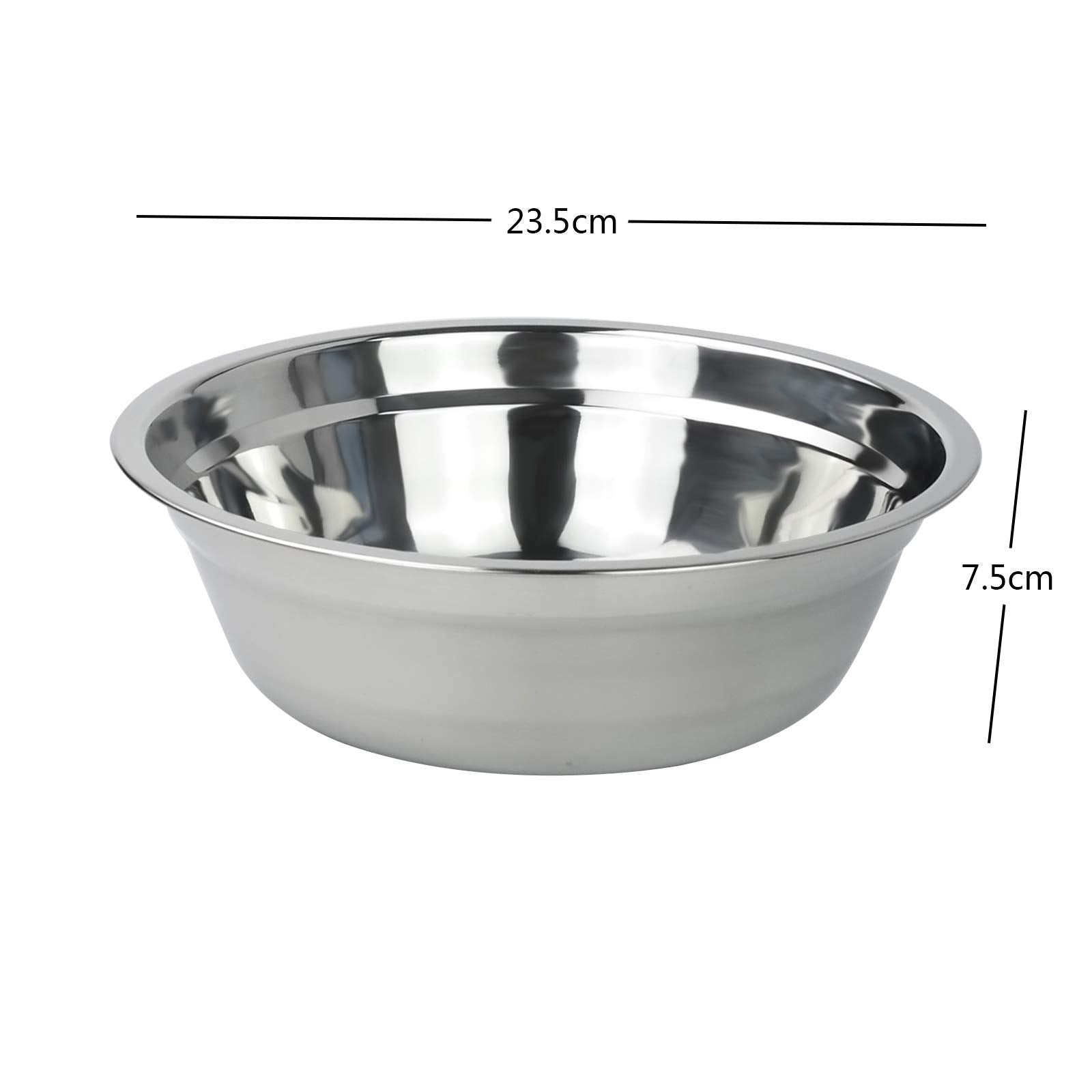 Callyne 4-Pack Stainless Steel Mixing Bowls, Metal Prep Bowls, F